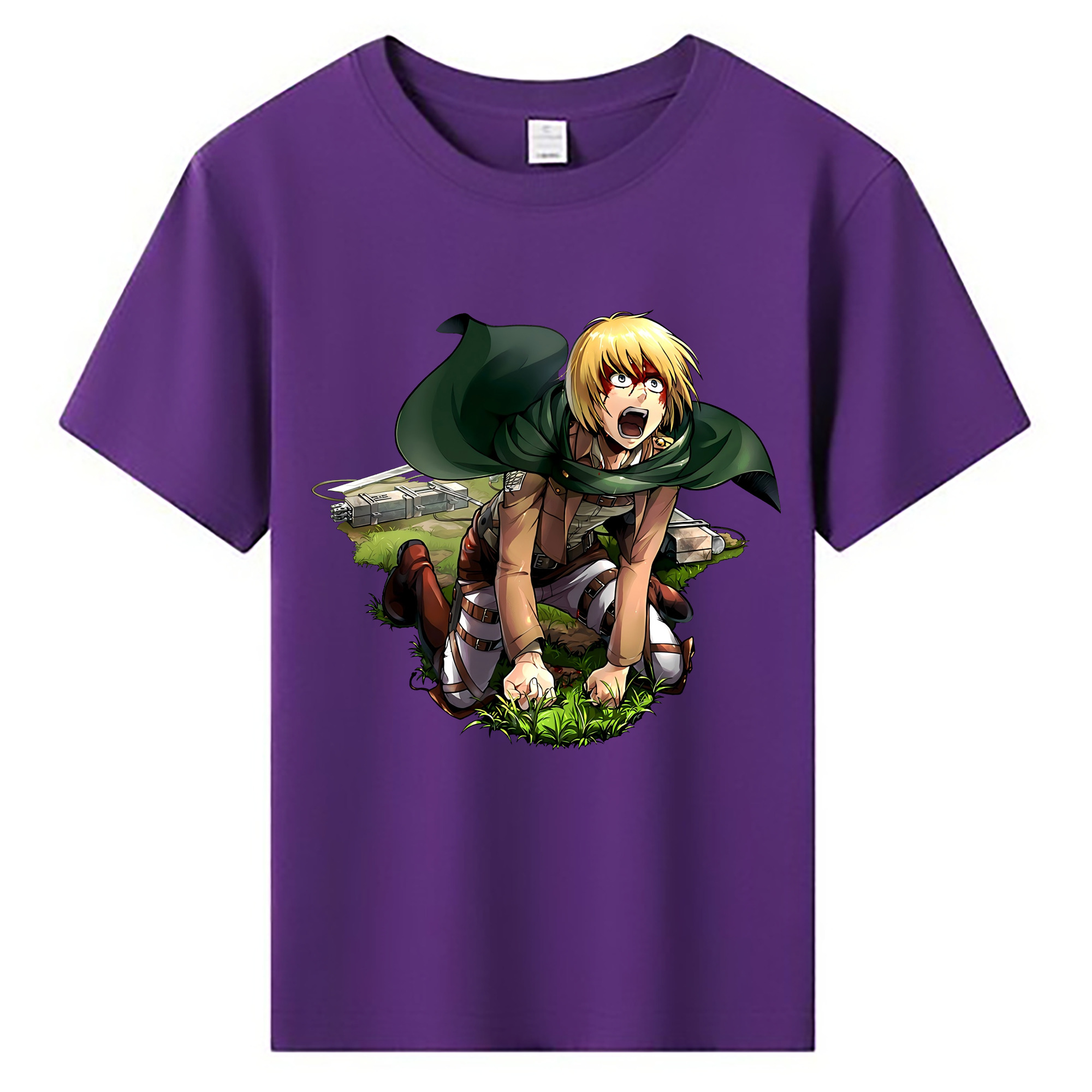 （画像用） 進撃の巨人 アルミン·アルレルト Attack on Titan Armin Arlert 綿100％キッズTシャツ（フロントプリント）