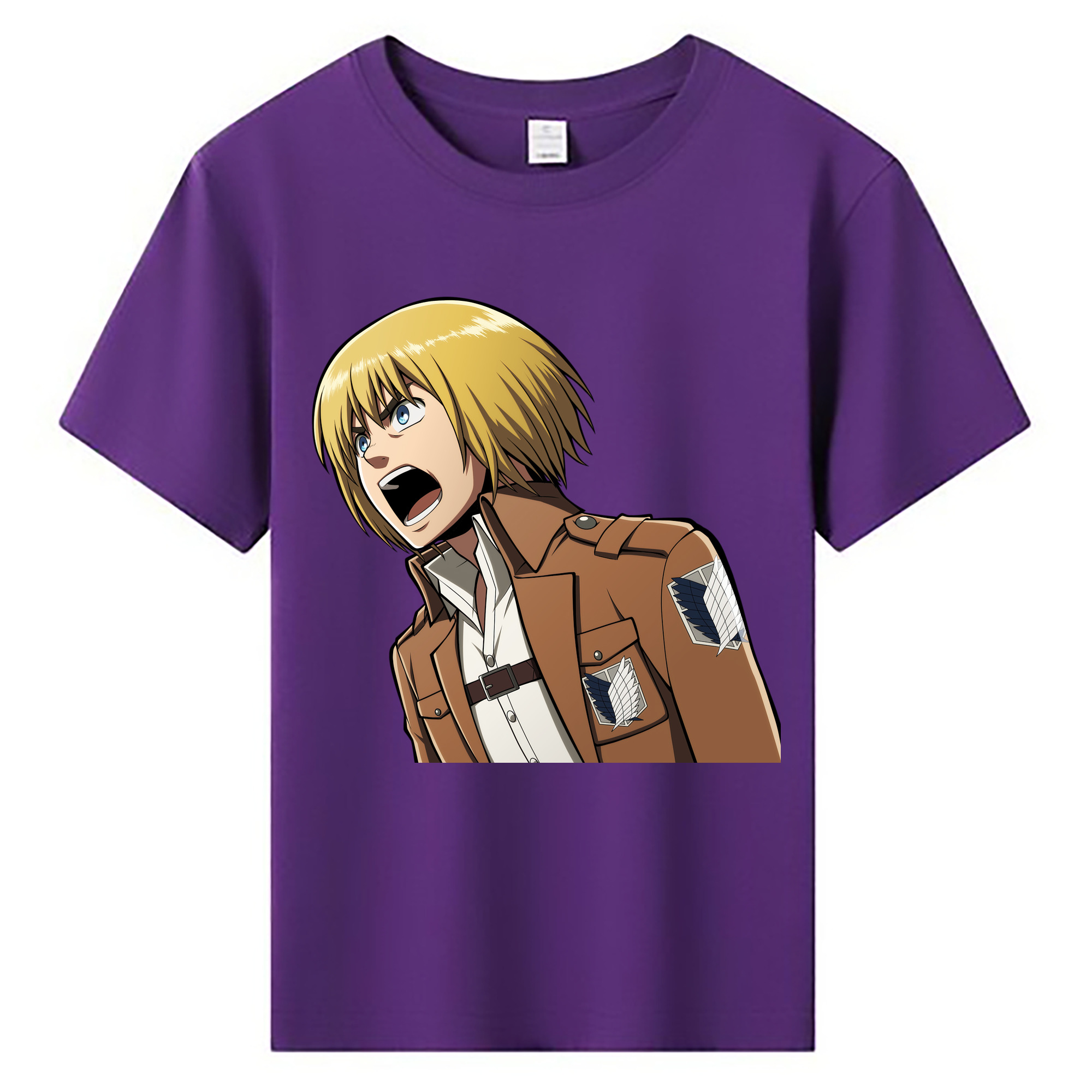 （画像用） 進撃の巨人 アルミン·アルレルト Attack on Titan Armin Arlert 綿100％キッズTシャツ（フロントプリント）