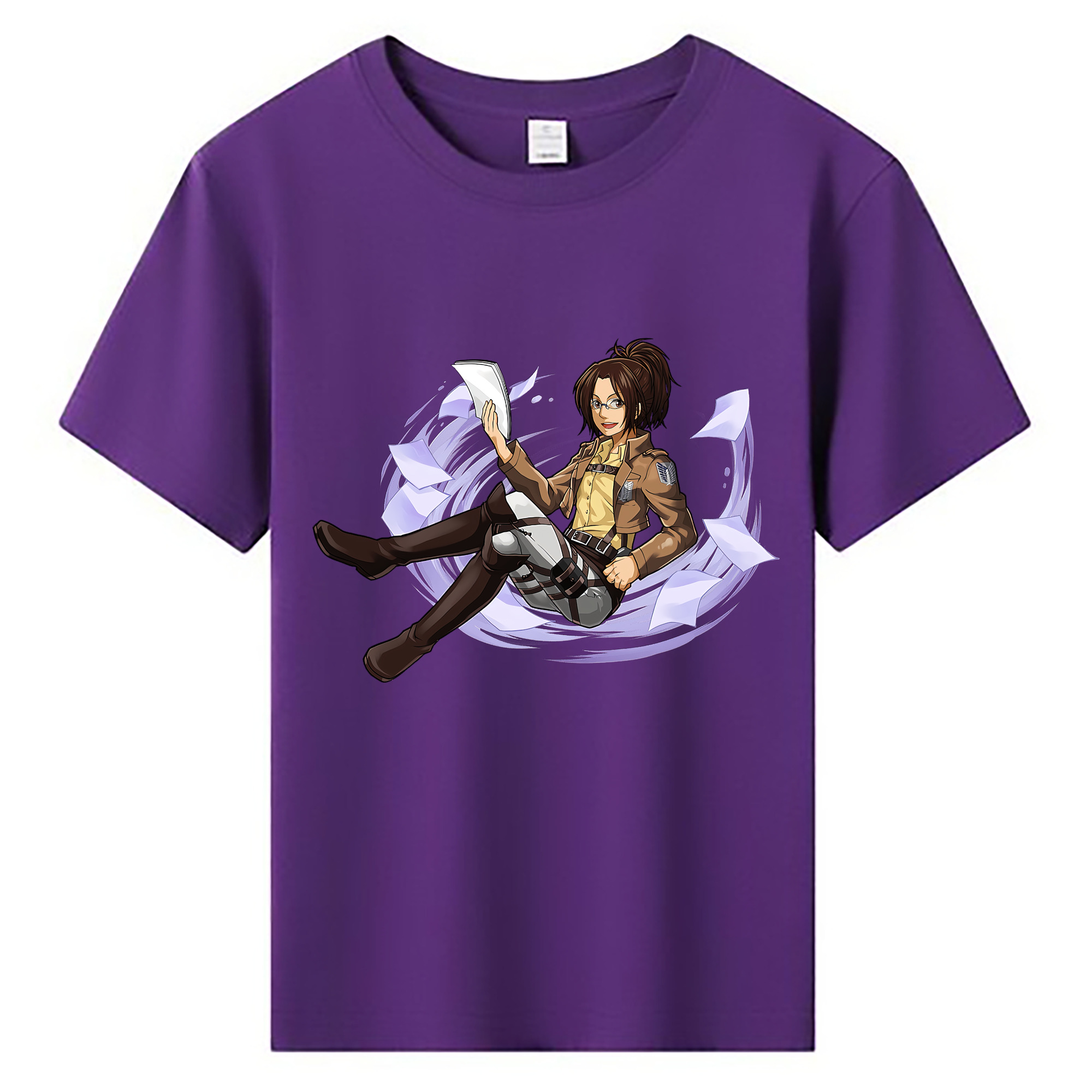 （画像用） 進撃の巨人 ハンジ·ゾエ Attack on Titan Hanji Zoe 綿100％キッズTシャツ（フロントプリント）