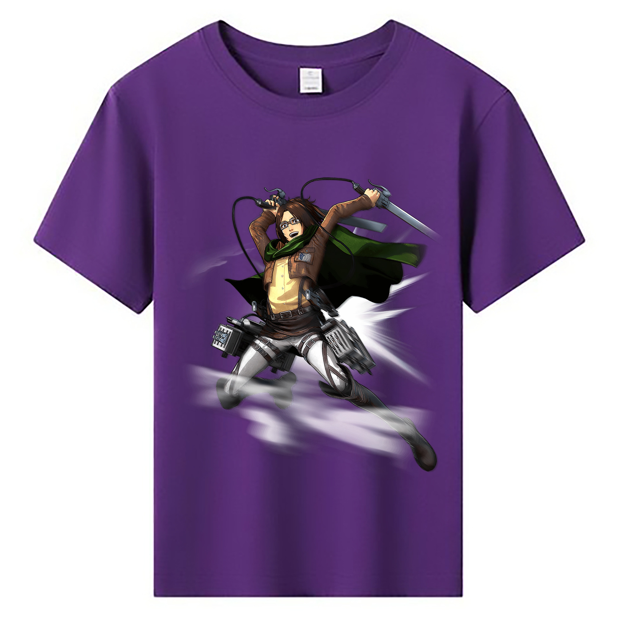 （画像用） 進撃の巨人 ハンジ·ゾエ Attack on Titan Hanji Zoe 綿100％キッズTシャツ（フロントプリント）