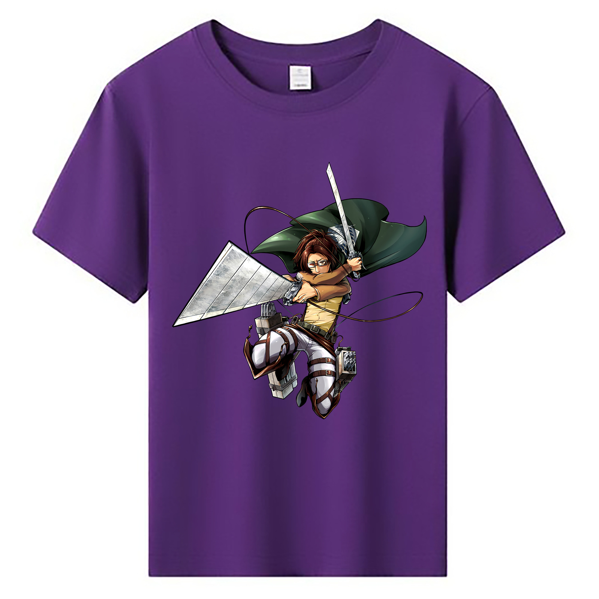 （画像用） 進撃の巨人 ハンジ·ゾエ Attack on Titan Hanji Zoe 綿100％キッズTシャツ（フロントプリント）
