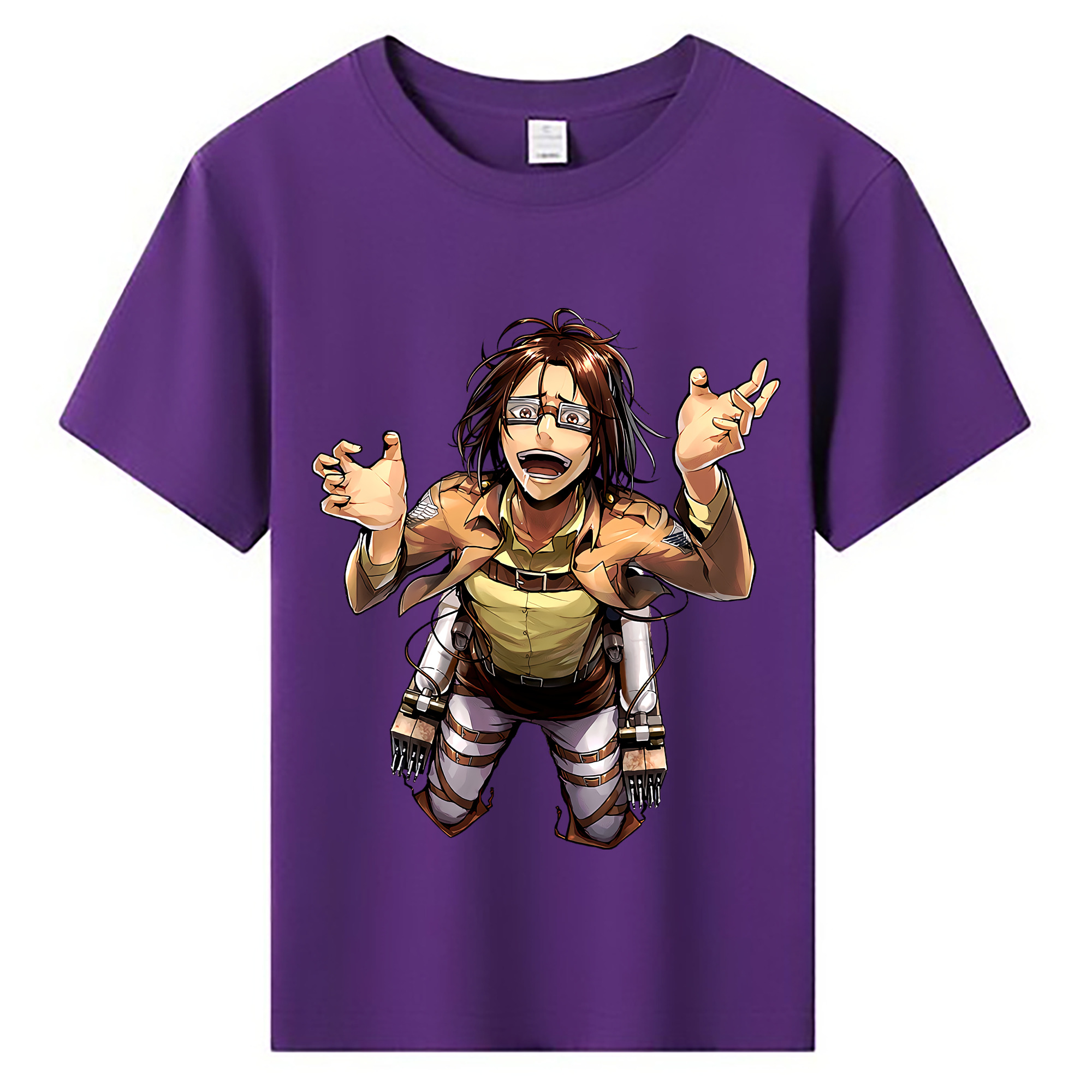 （画像用） 進撃の巨人 ハンジ·ゾエ Attack on Titan Hanji Zoe 綿100％キッズTシャツ（フロントプリント）