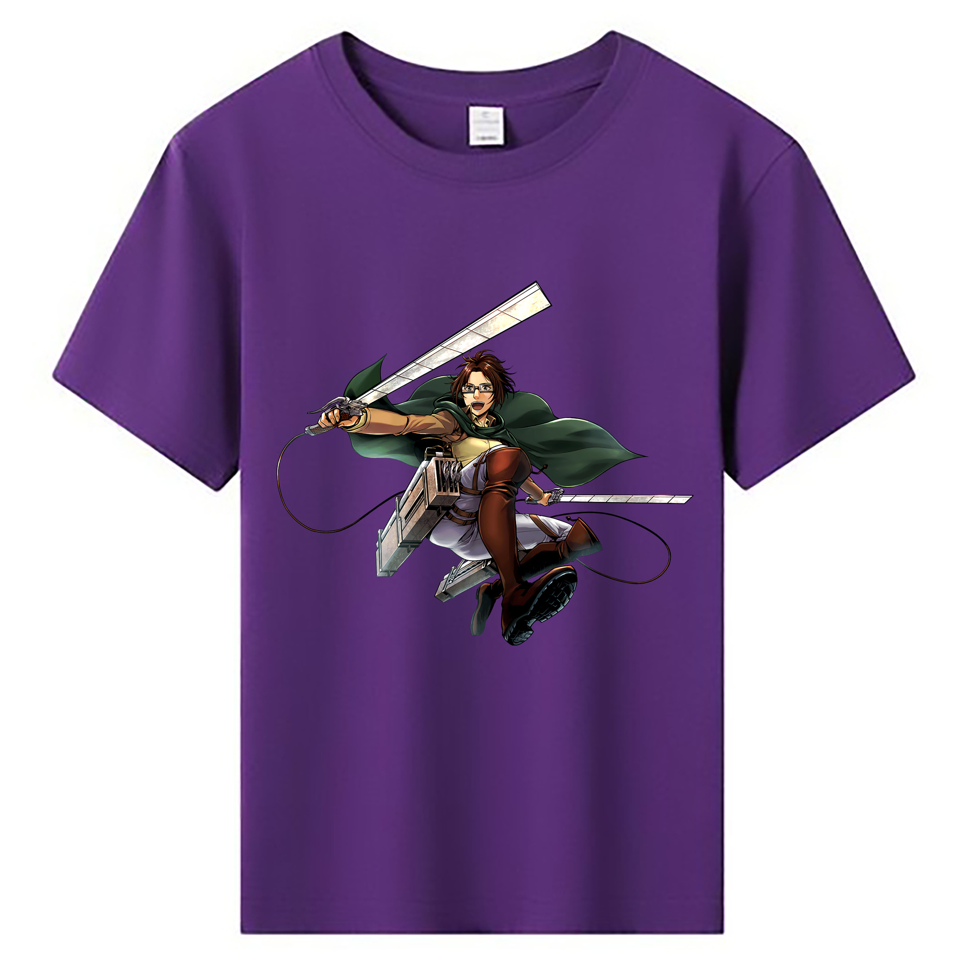 （画像用） 進撃の巨人 ハンジ·ゾエ Attack on Titan Hanji Zoe 綿100％キッズTシャツ（フロントプリント）