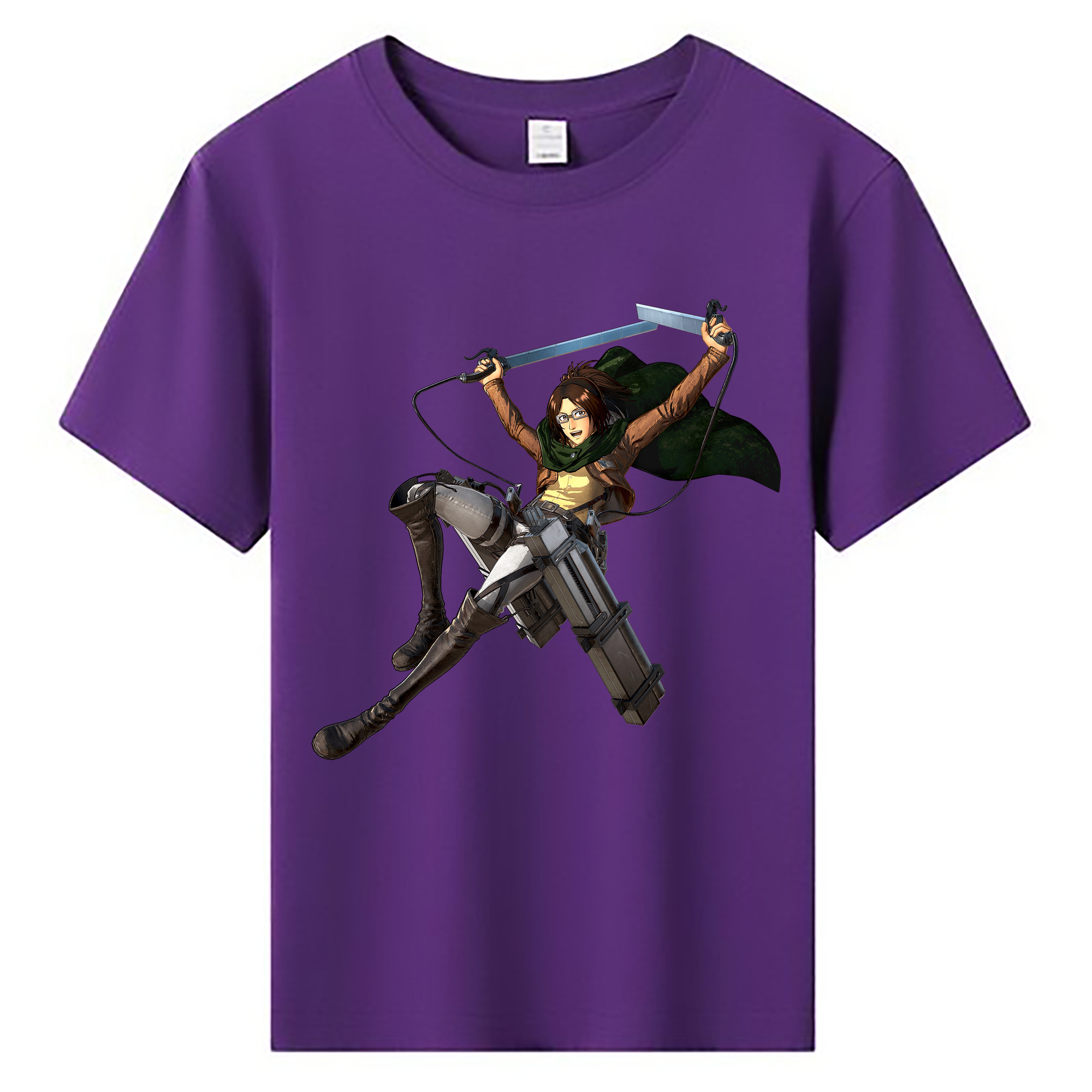 （画像用） 進撃の巨人 ハンジ·ゾエ Attack on Titan Hanji Zoe 綿100％キッズTシャツ（フロントプリント）