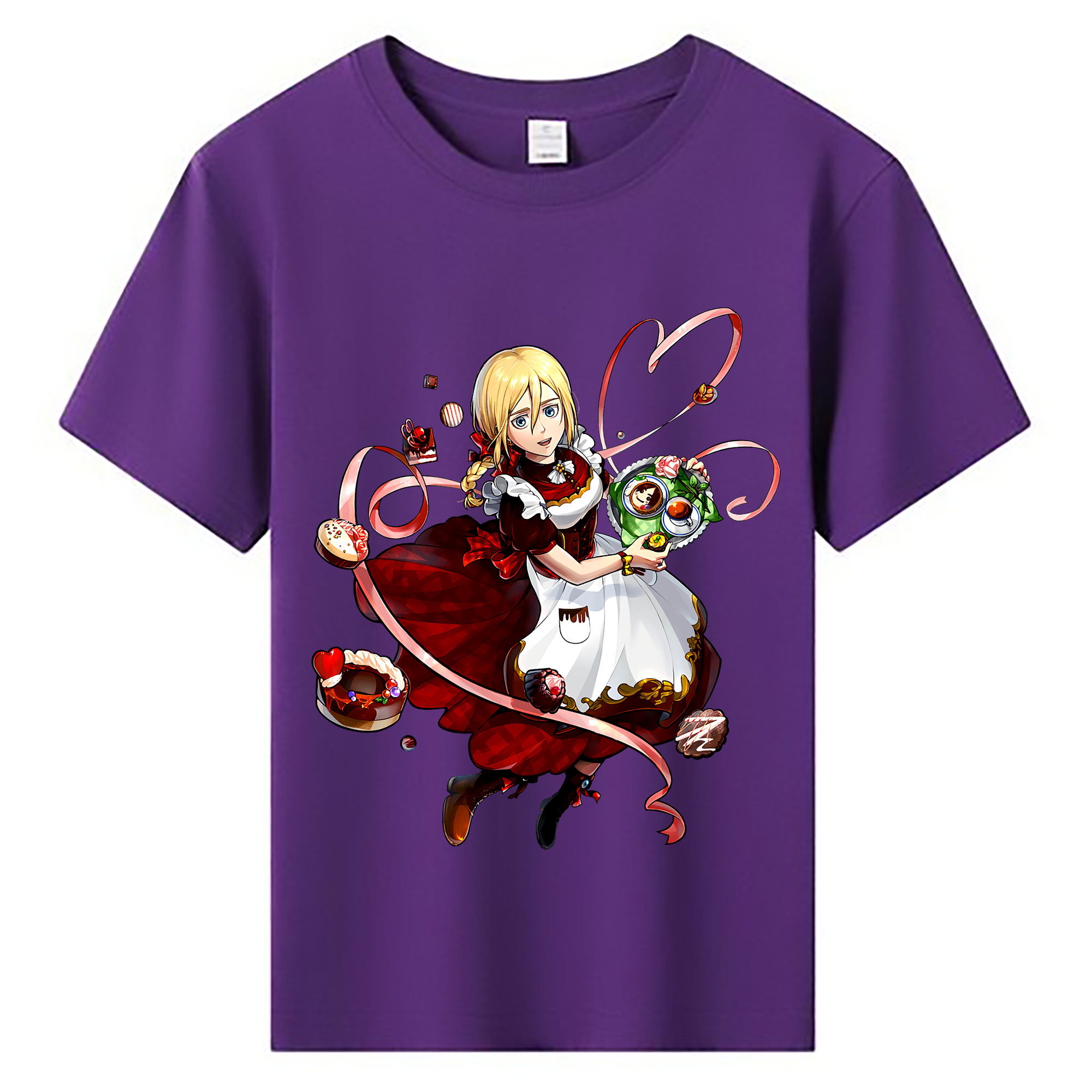（画像用） 進撃の巨人 クリスタ·レンズ Attack on Titan Christa Lenz 綿100％キッズTシャツ（フロントプリント）