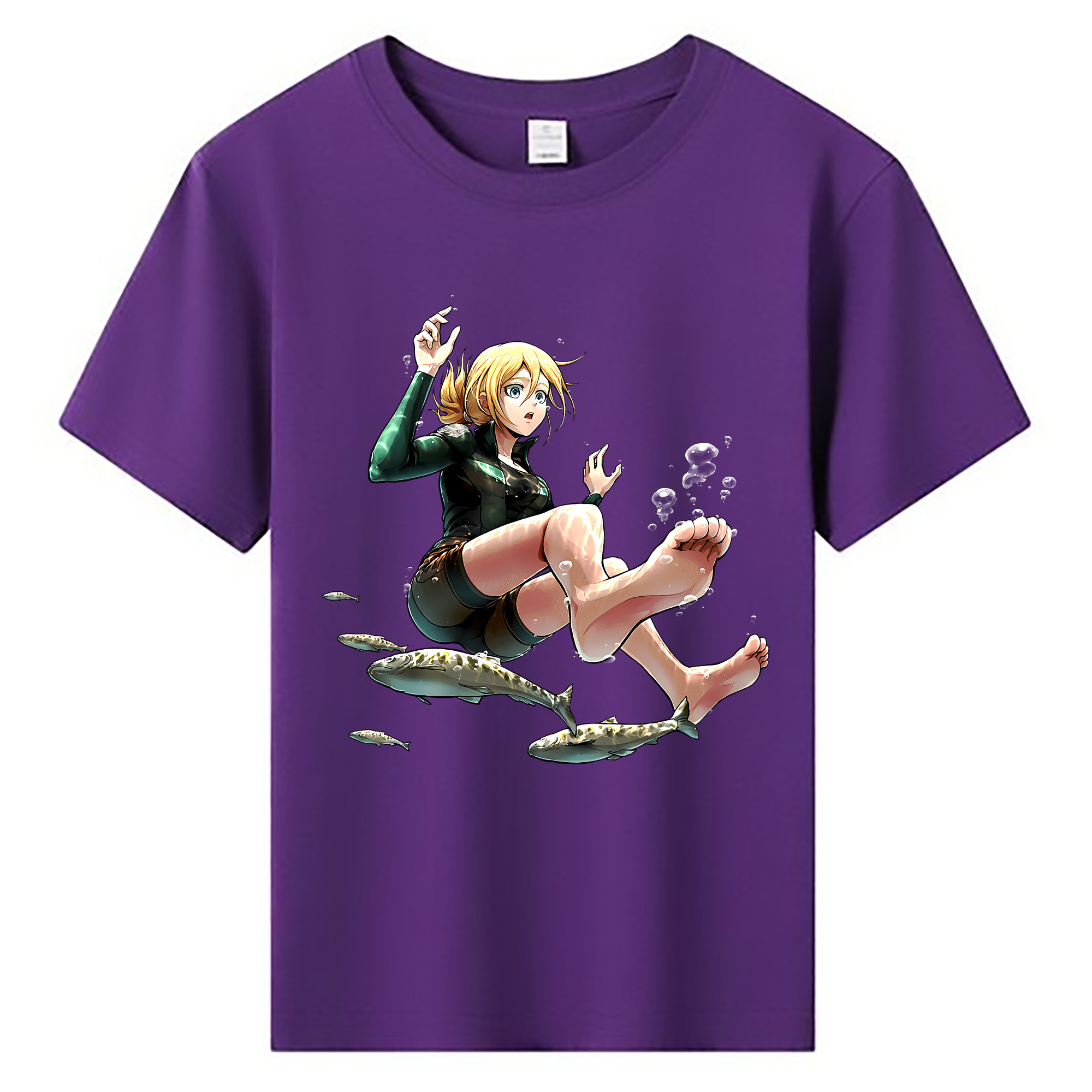 （画像用） 進撃の巨人 クリスタ·レンズ Attack on Titan Christa Lenz 綿100％キッズTシャツ（フロントプリント）