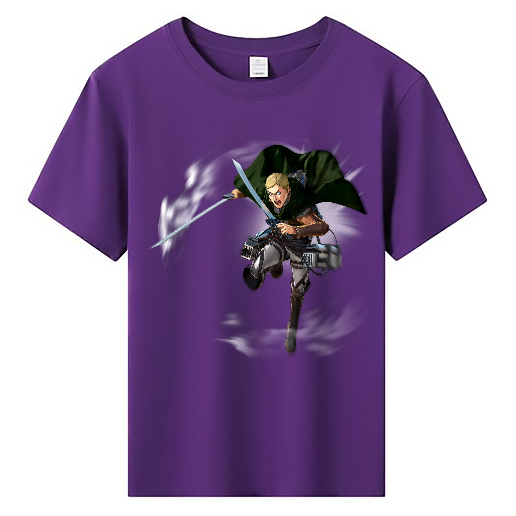 （画像用） 進撃の巨人 エルヴィン・スミス Attack on Titan Erwin Smith 綿100％キッズTシャツ（フロントプリント）