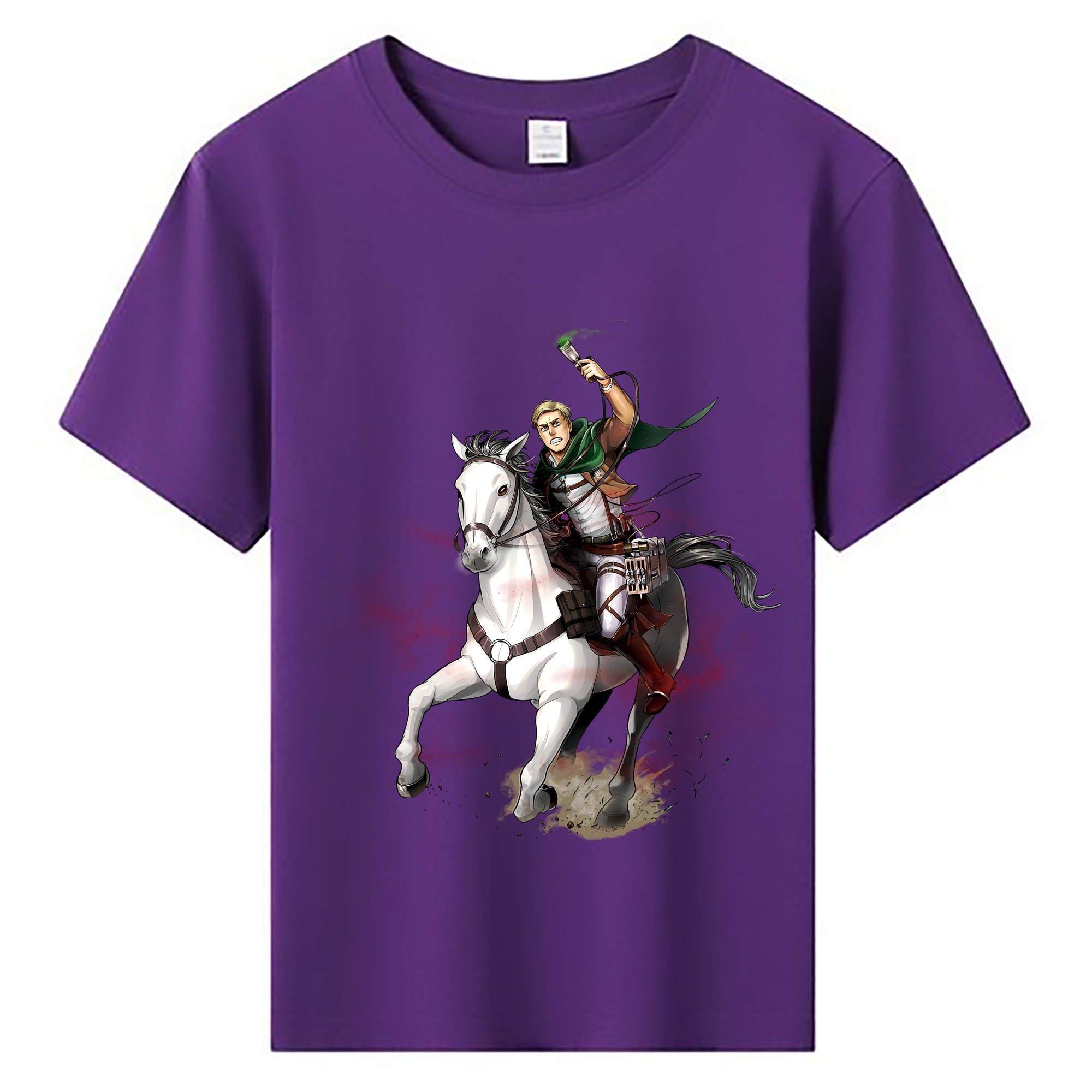 （画像用） 進撃の巨人 エルヴィン・スミス Attack on Titan Erwin Smith 綿100％キッズTシャツ（フロントプリント）