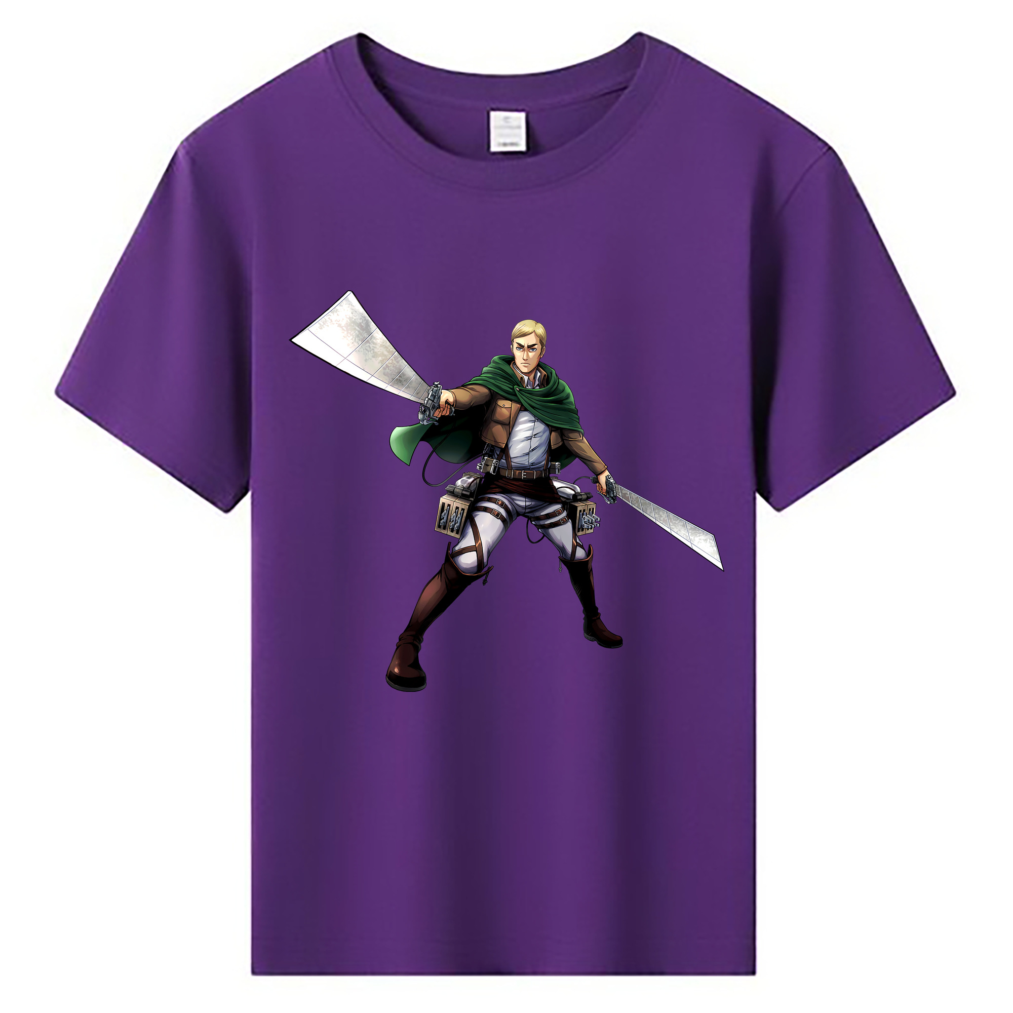 （画像用） 進撃の巨人 エルヴィン・スミス Attack on Titan Erwin Smith 綿100％キッズTシャツ（フロントプリント）