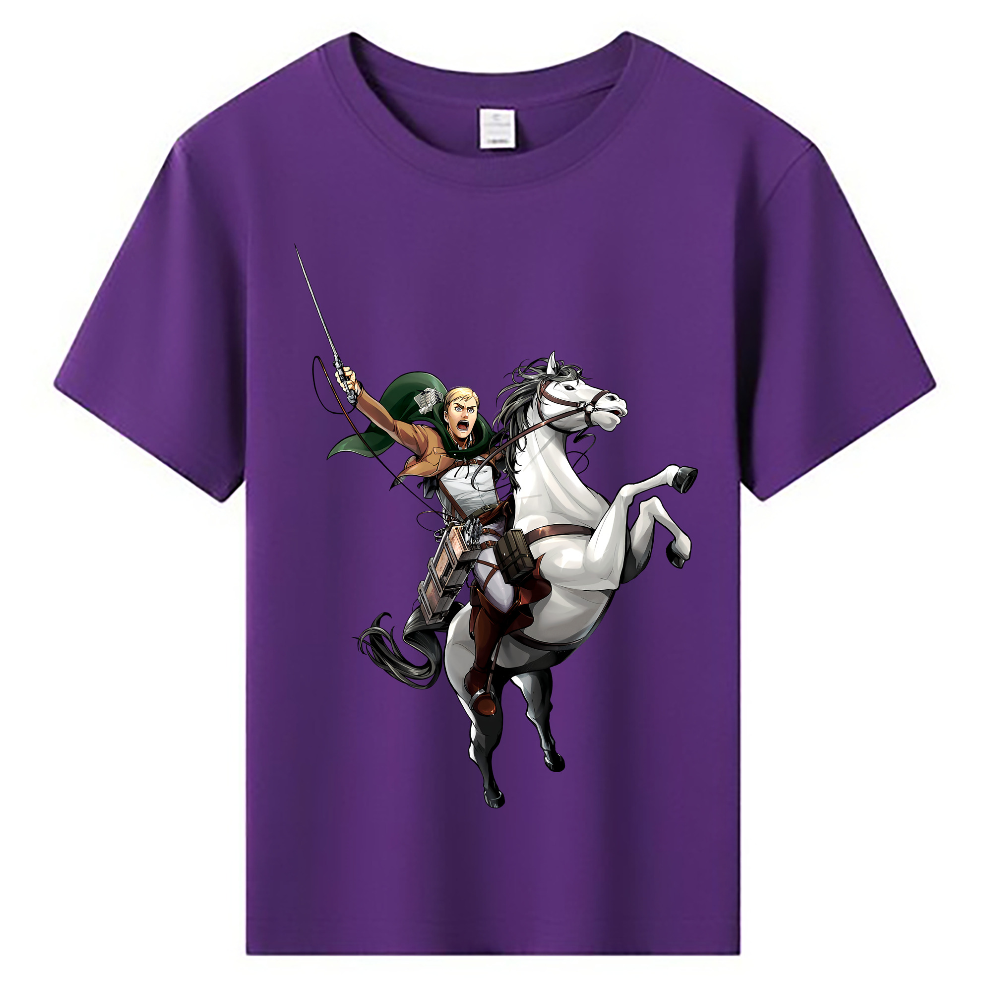 （画像用） 進撃の巨人 エルヴィン・スミス Attack on Titan Erwin Smith 綿100％キッズTシャツ（フロントプリント）