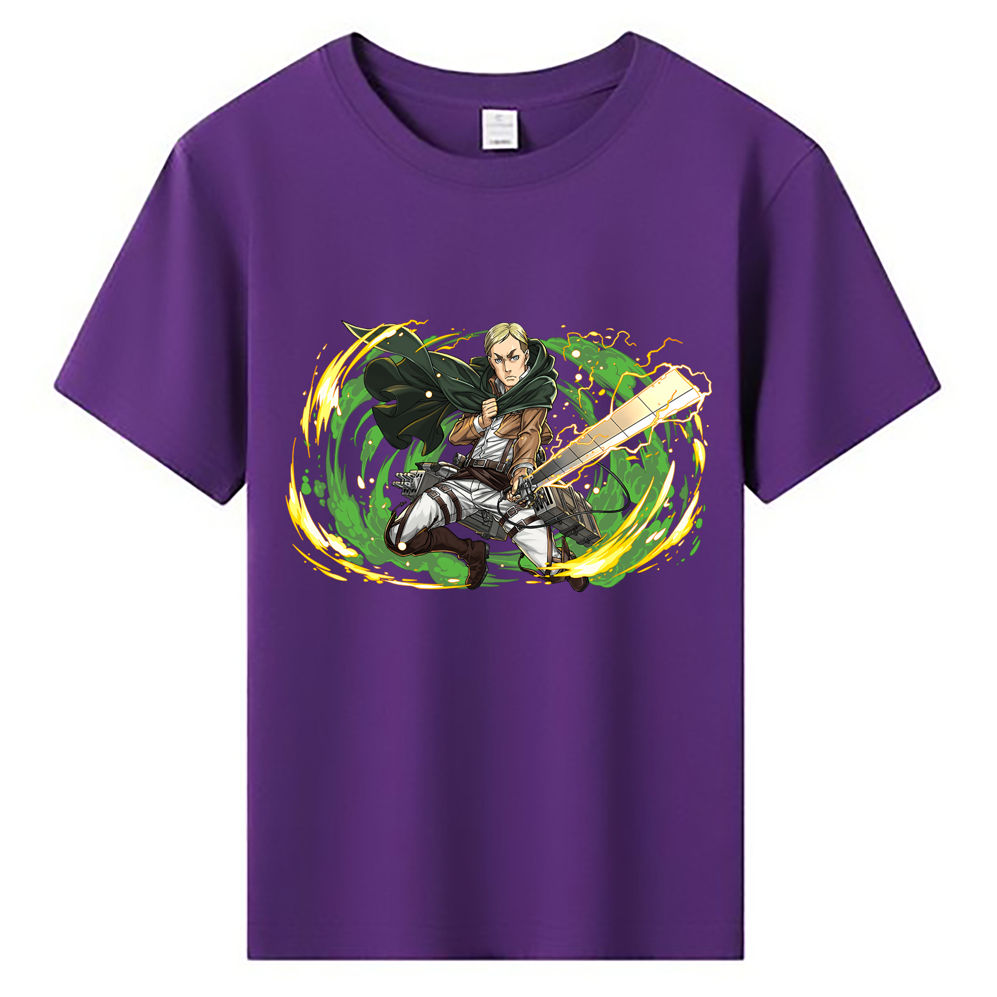 （画像用） 進撃の巨人 エルヴィン・スミス Attack on Titan Erwin Smith 綿100％キッズTシャツ（フロントプリント）