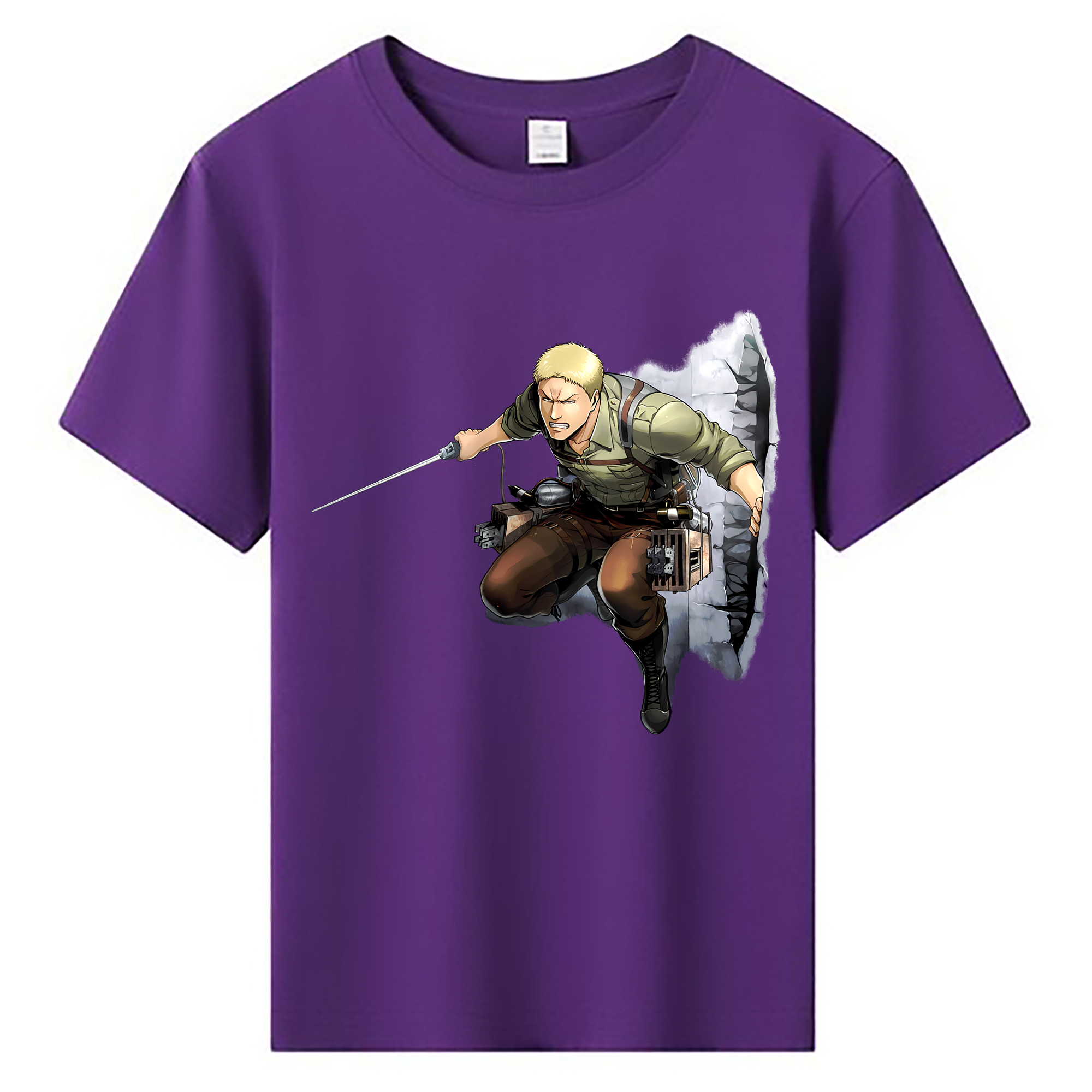 （画像用） 進撃の巨人 ライナー・ブラウン Attack on Titan Reiner Braun 綿100％キッズTシャツ（フロントプリント）