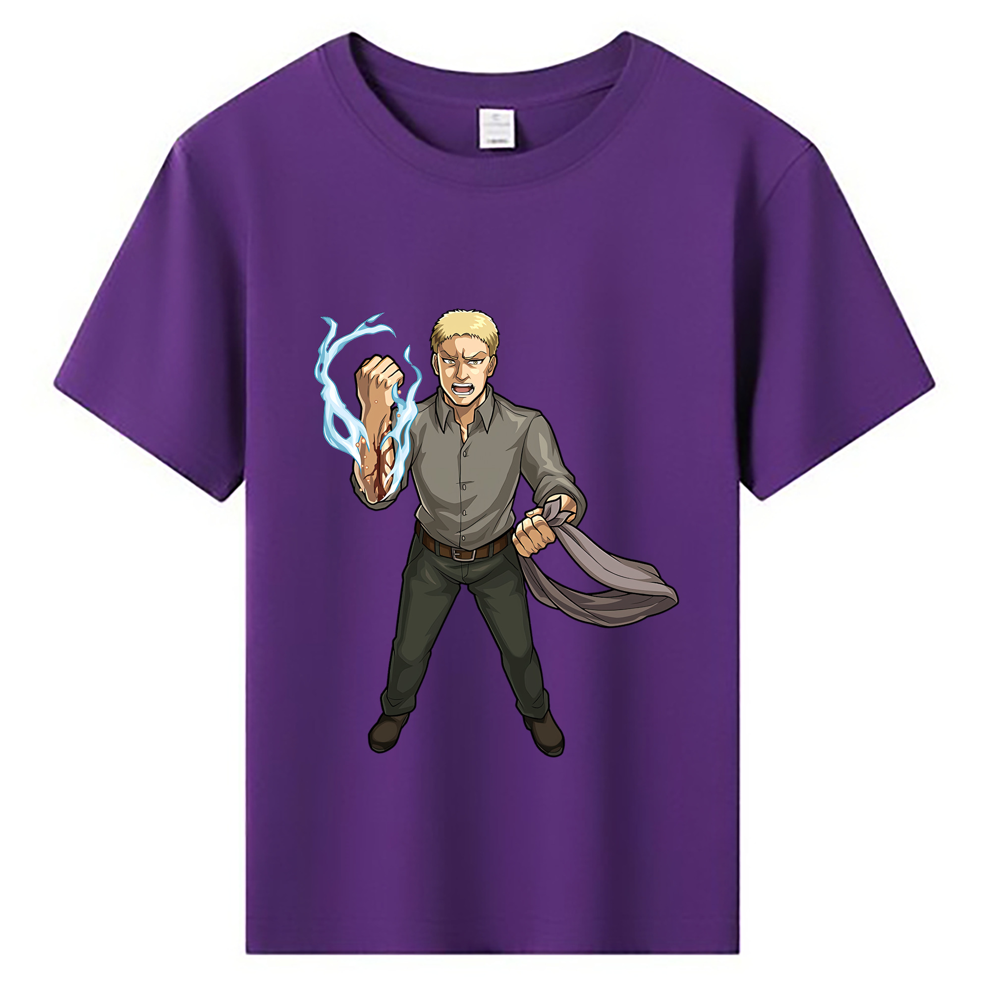 （画像用） 進撃の巨人 ライナー・ブラウン Attack on Titan Reiner Braun 綿100％キッズTシャツ（フロントプリント）