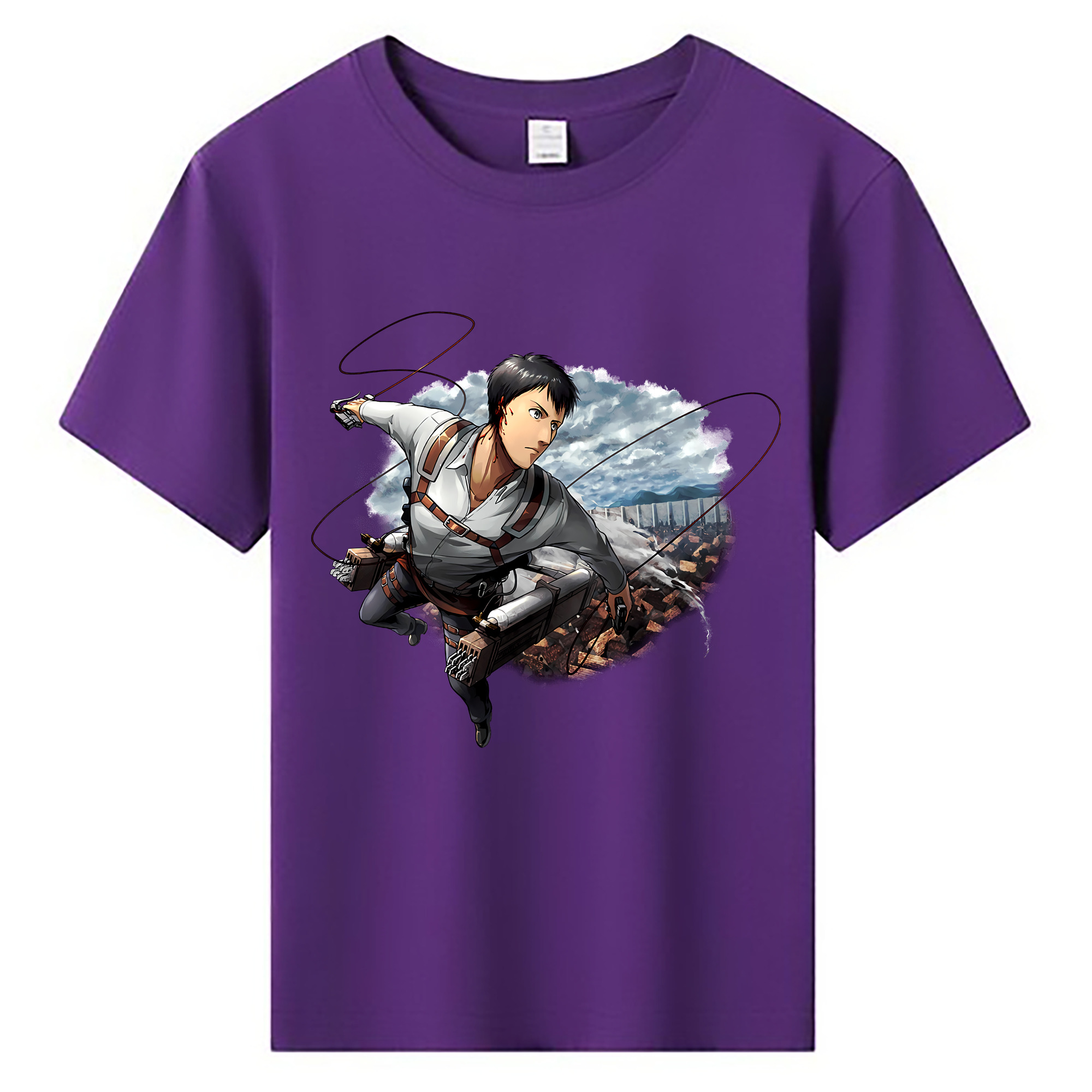 （画像用） 進撃の巨人 ベルトルト・フーバー Attack on Titan Bertholdt Hoover 綿100％キッズTシャツ（フロントプリント）