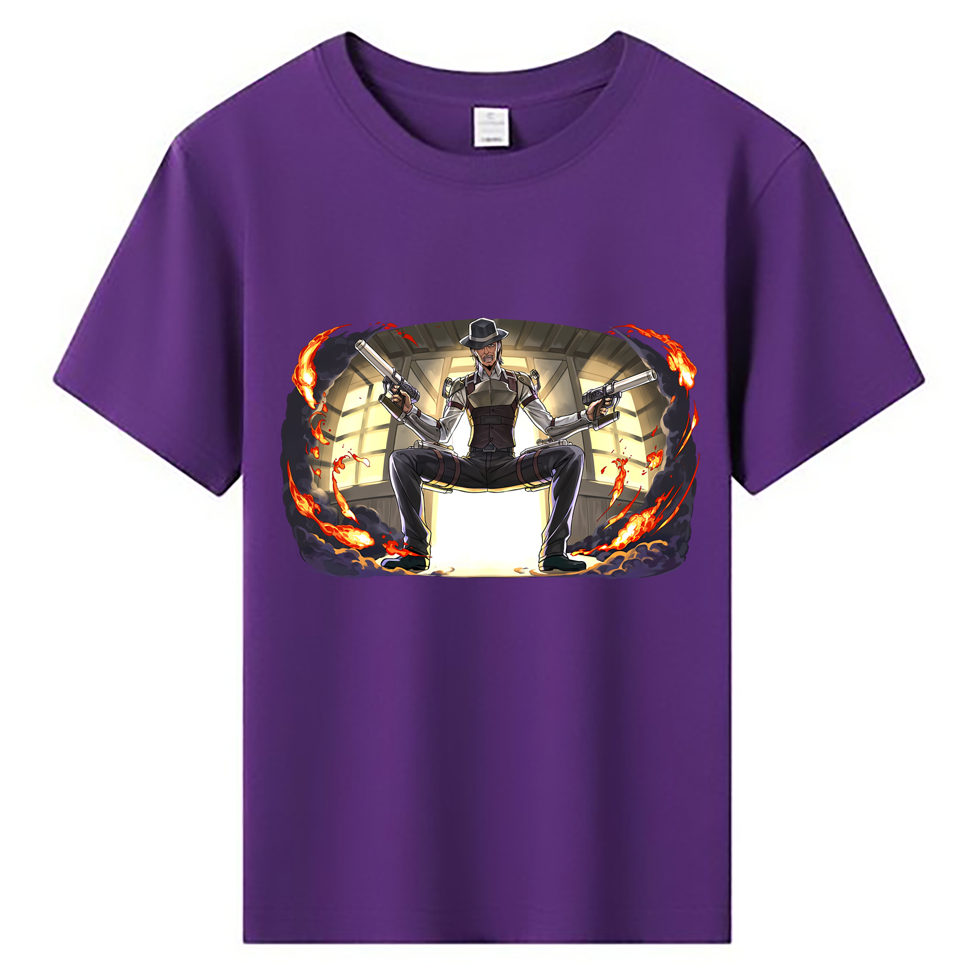 （画像用） 進撃の巨人 ケニー·アッカーマン Attack on Titan Kenny Ackerman 綿100％キッズTシャツ（フロントプリント）