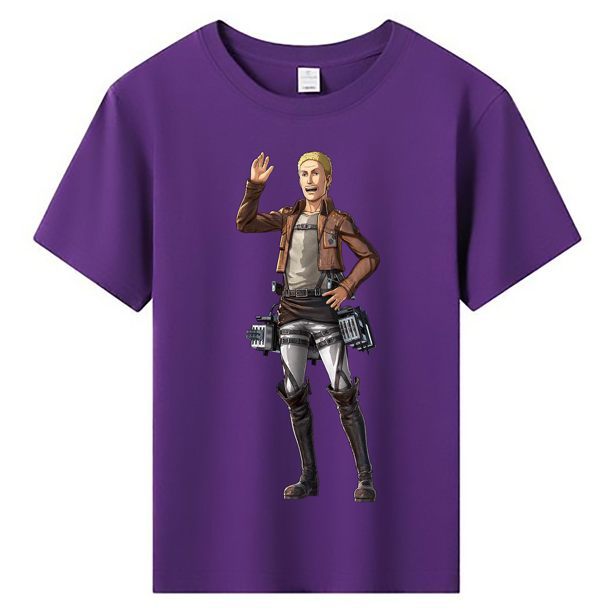 （画像用） 進撃の巨人 ハンネス Attack on Titan Hannes 綿100％キッズTシャツ（フロントプリント）