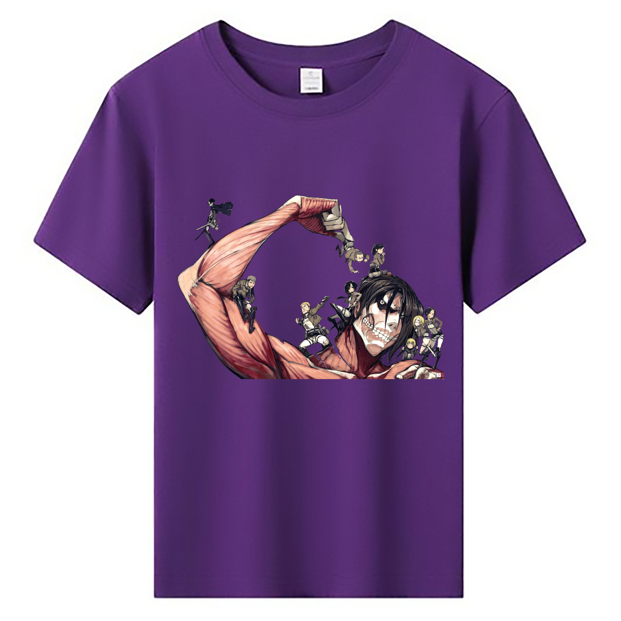 （画像用） 進撃の巨人 Attack on Titan 綿100％キッズTシャツ（フロントプリント）