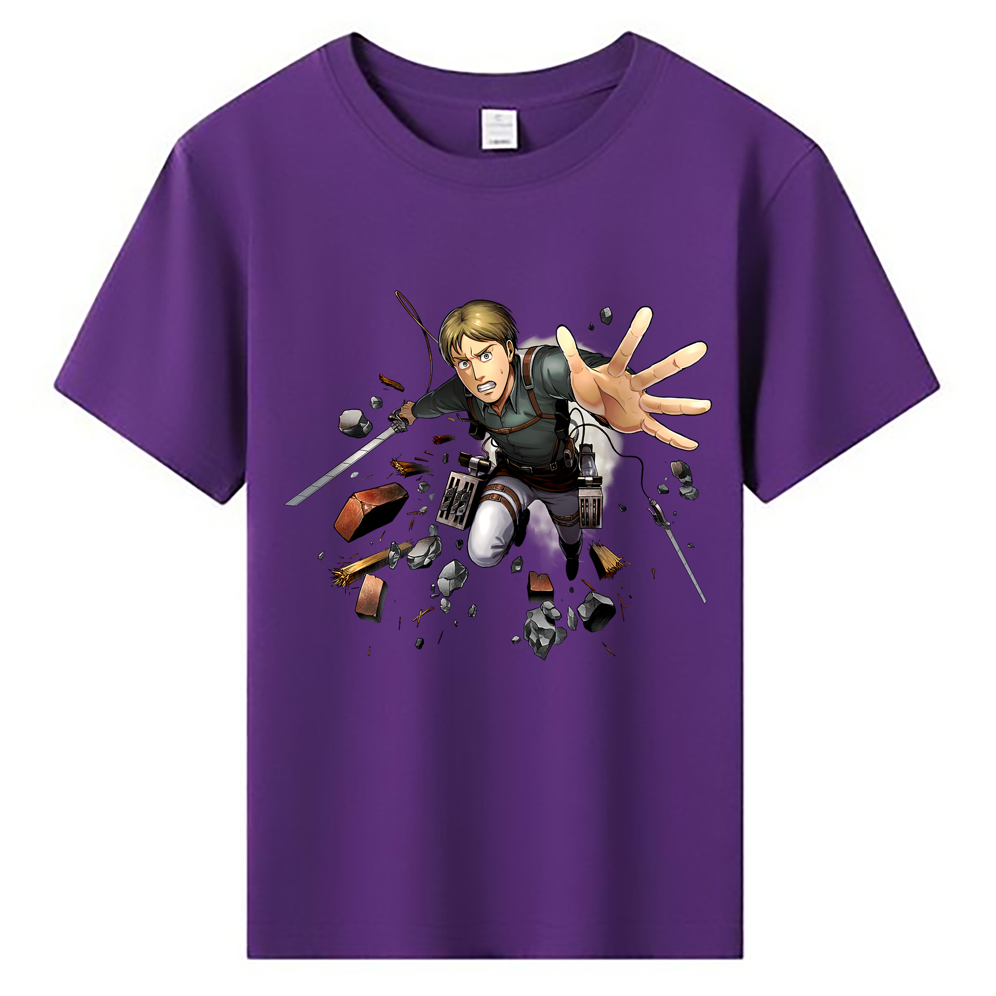 （画像用） 進撃の巨人 Attack on Titan 綿100％キッズTシャツ（フロントプリント）