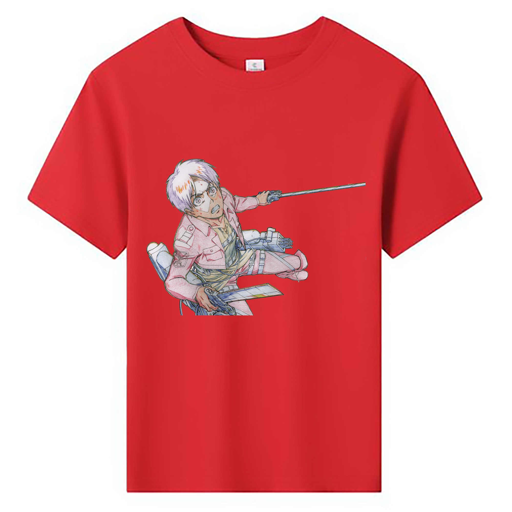 （画像用） 進撃の巨人 エレン･イェーガー Attack on Titan Eren Jäger 綿100％キッズTシャツ（フロントプリント）