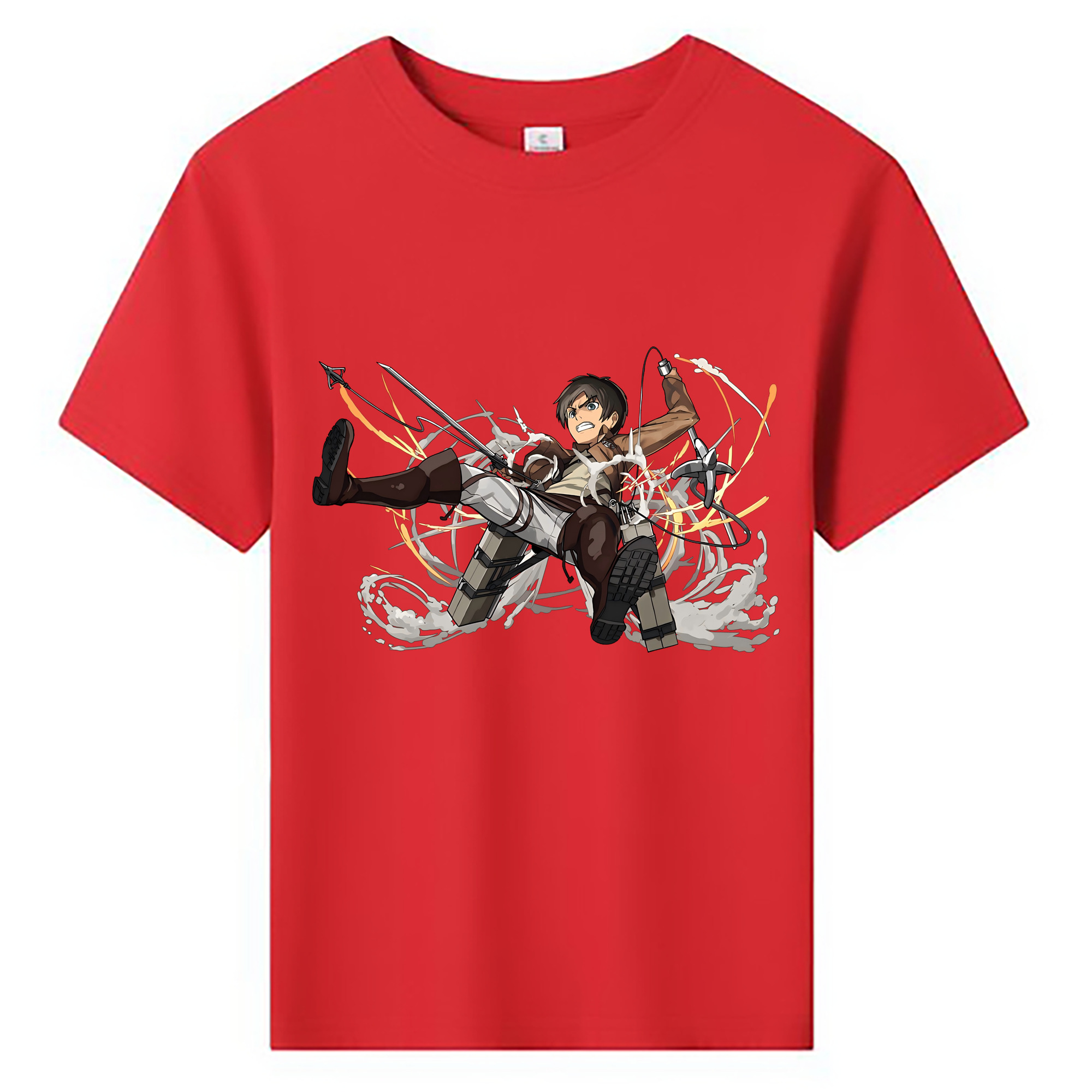 （画像用） 進撃の巨人 エレン･イェーガー Attack on Titan Eren Jäger 綿100％キッズTシャツ（フロントプリント）