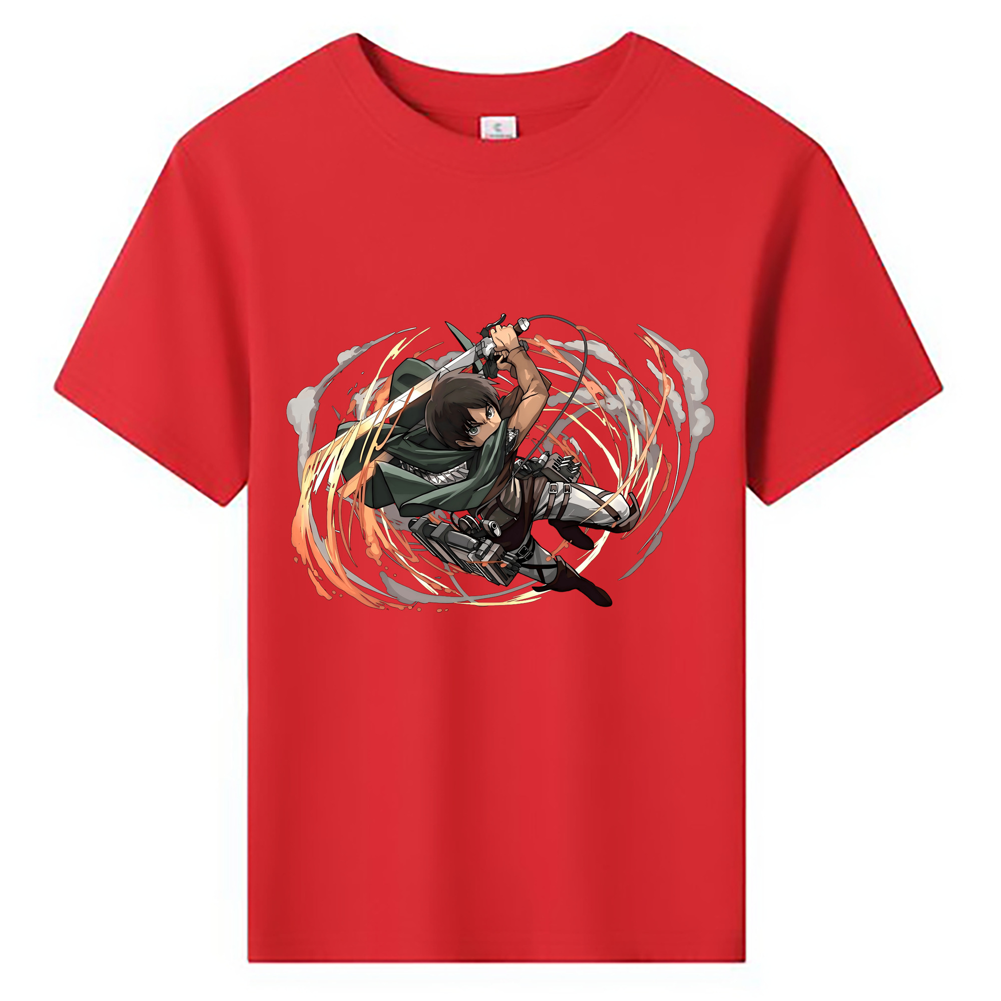 （画像用） 進撃の巨人 エレン･イェーガー Attack on Titan Eren Jäger 綿100％キッズTシャツ（フロントプリント）