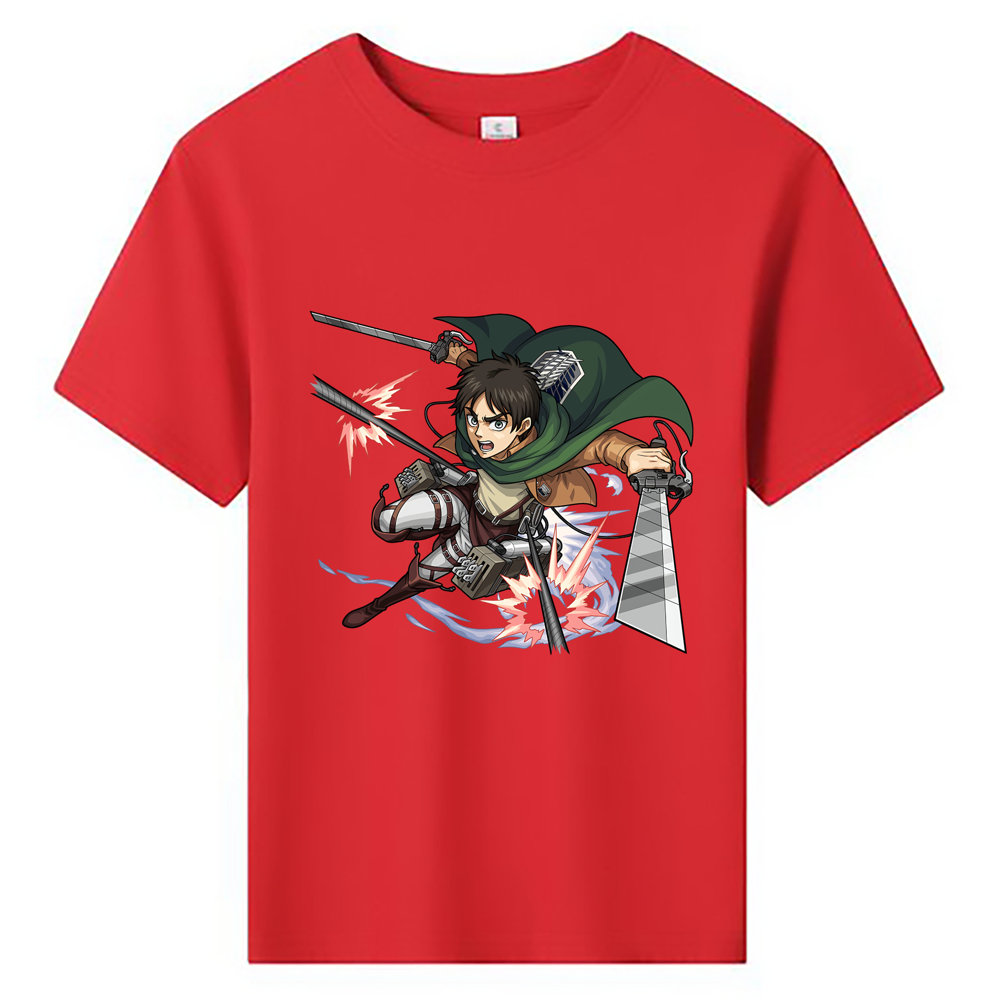 （画像用） 進撃の巨人 エレン･イェーガー Attack on Titan Eren Jäger 綿100％キッズTシャツ（フロントプリント）