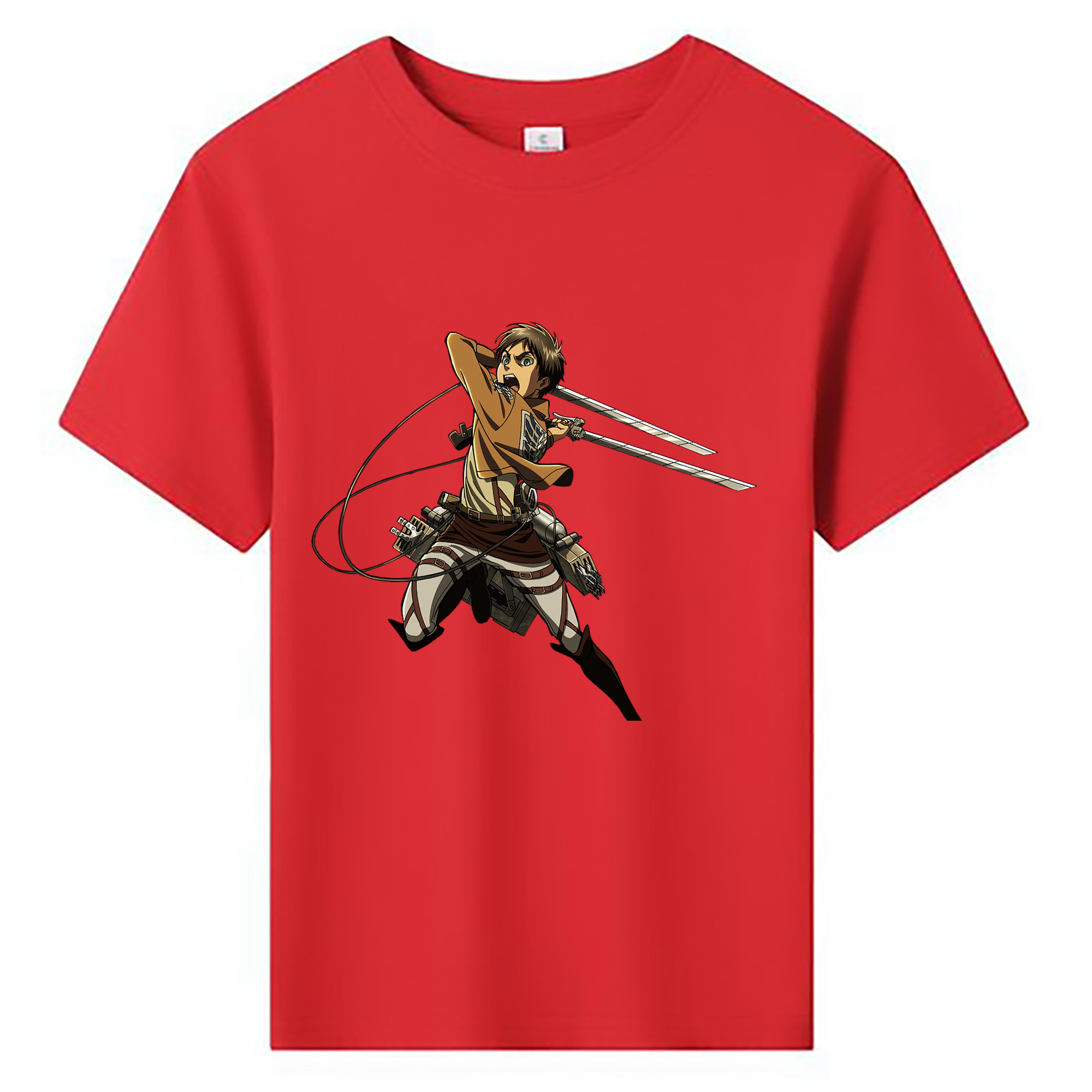 （画像用） 進撃の巨人 エレン･イェーガー Attack on Titan Eren Jäger 綿100％キッズTシャツ（フロントプリント）