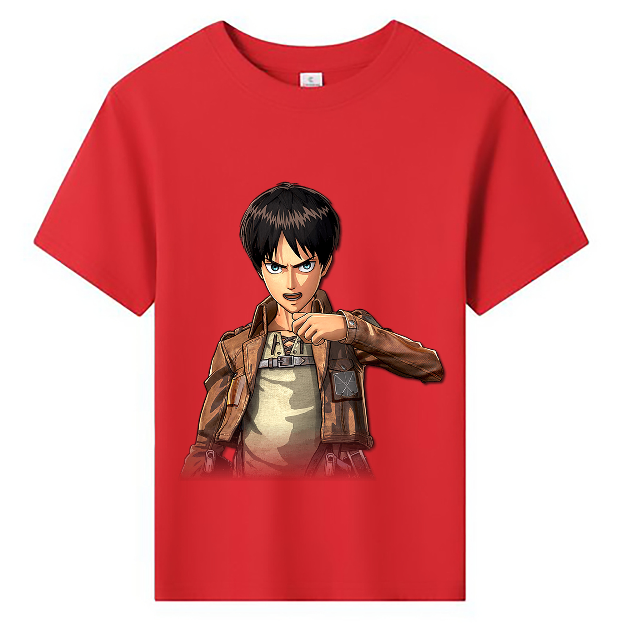 （画像用） 進撃の巨人 エレン･イェーガー Attack on Titan Eren Jäger 綿100％キッズTシャツ（フロントプリント）