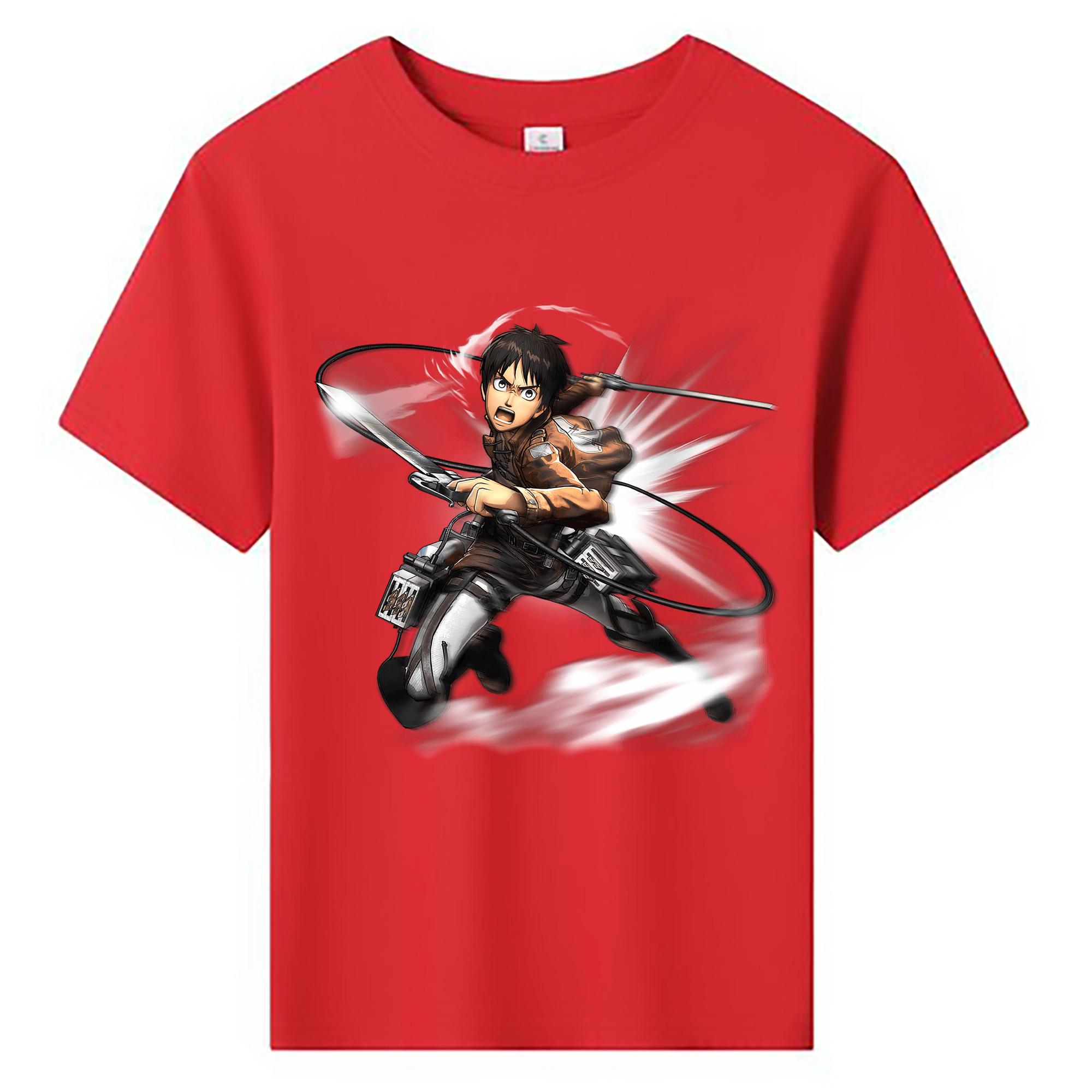 （画像用） 進撃の巨人 エレン･イェーガー Attack on Titan Eren Jäger 綿100％キッズTシャツ（フロントプリント）