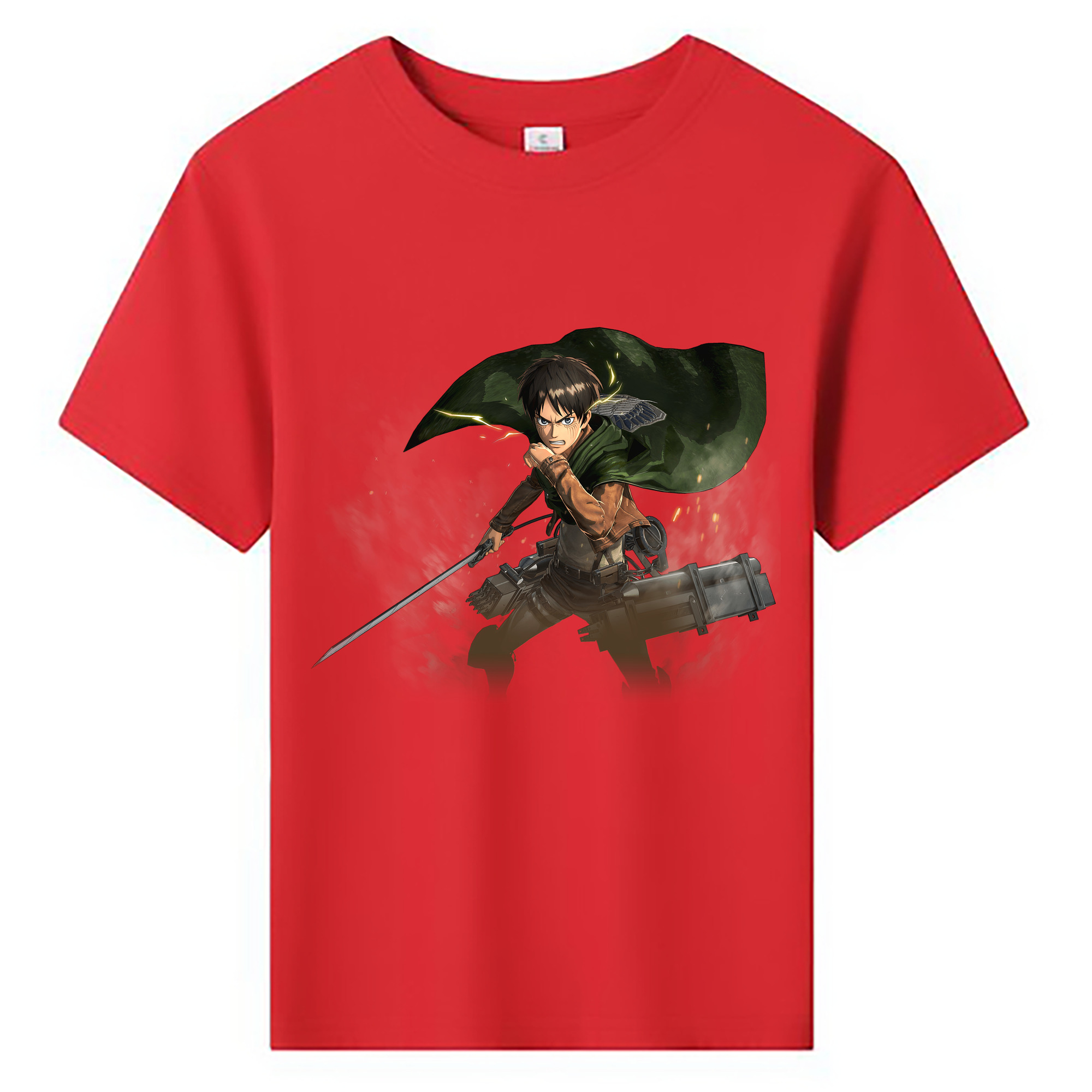 （画像用） 進撃の巨人 エレン･イェーガー Attack on Titan Eren Jäger 綿100％キッズTシャツ（フロントプリント）