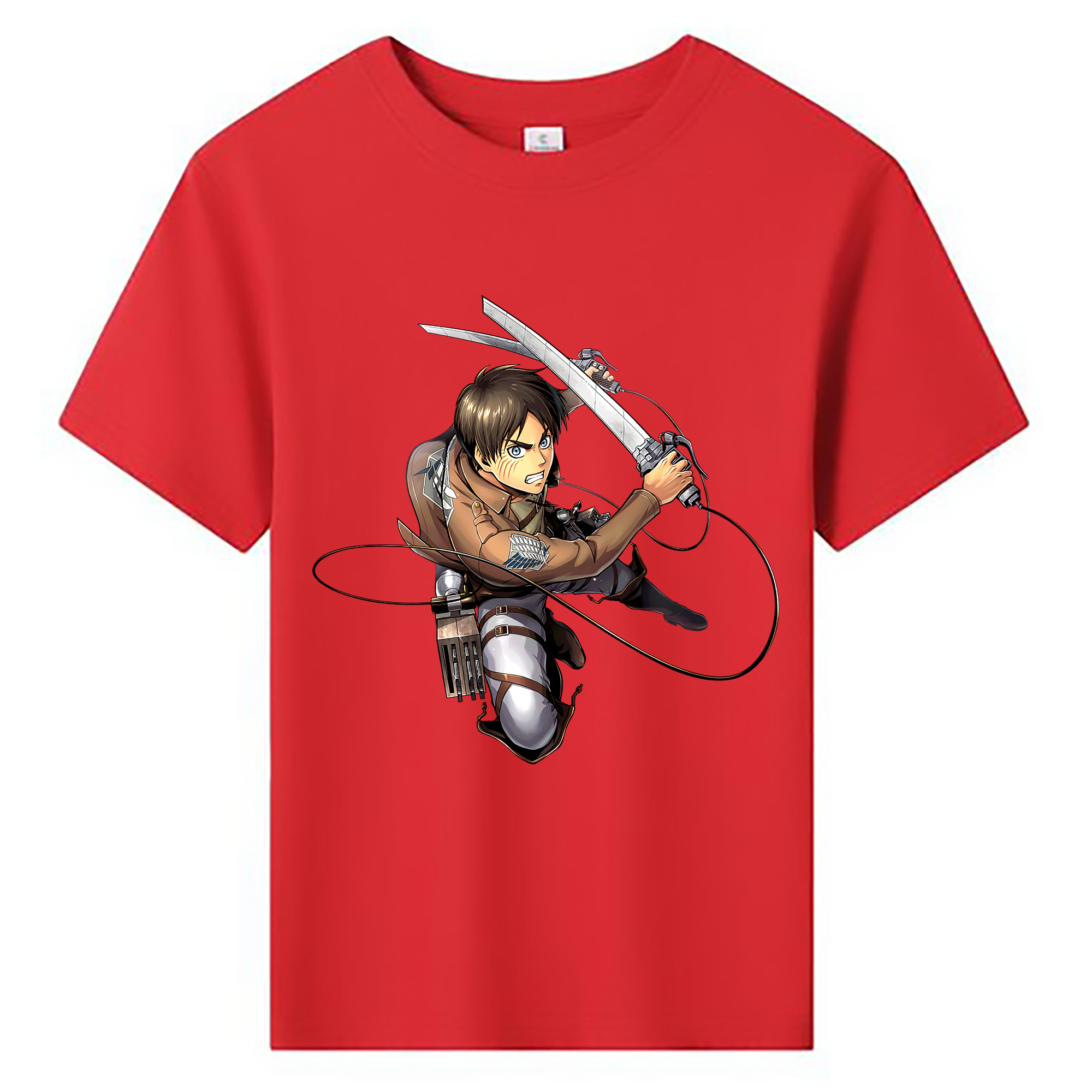 （画像用） 進撃の巨人 エレン･イェーガー Attack on Titan Eren Jäger 綿100％キッズTシャツ（フロントプリント）