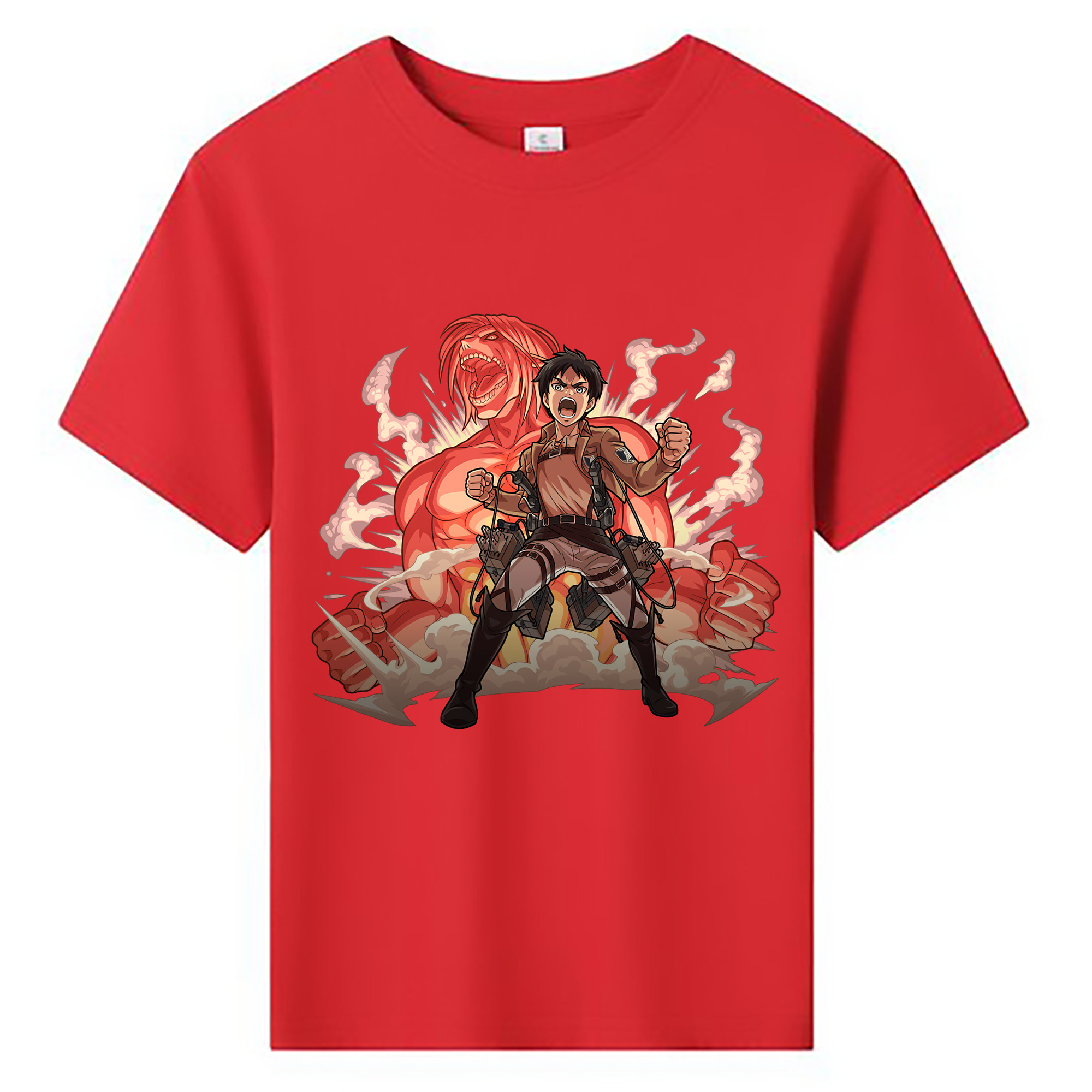 （画像用） 進撃の巨人 エレン･イェーガー Attack on Titan Eren Jäger 綿100％キッズTシャツ（フロントプリント）