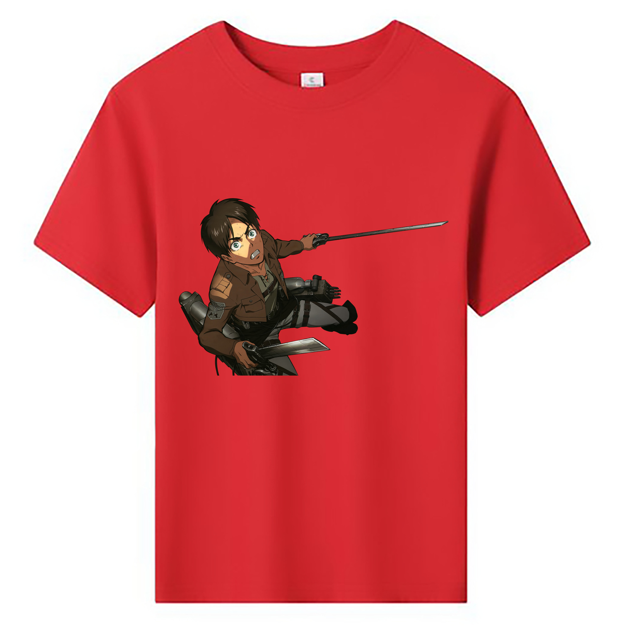 （画像用） 進撃の巨人 エレン･イェーガー Attack on Titan Eren Jäger 綿100％キッズTシャツ（フロントプリント）
