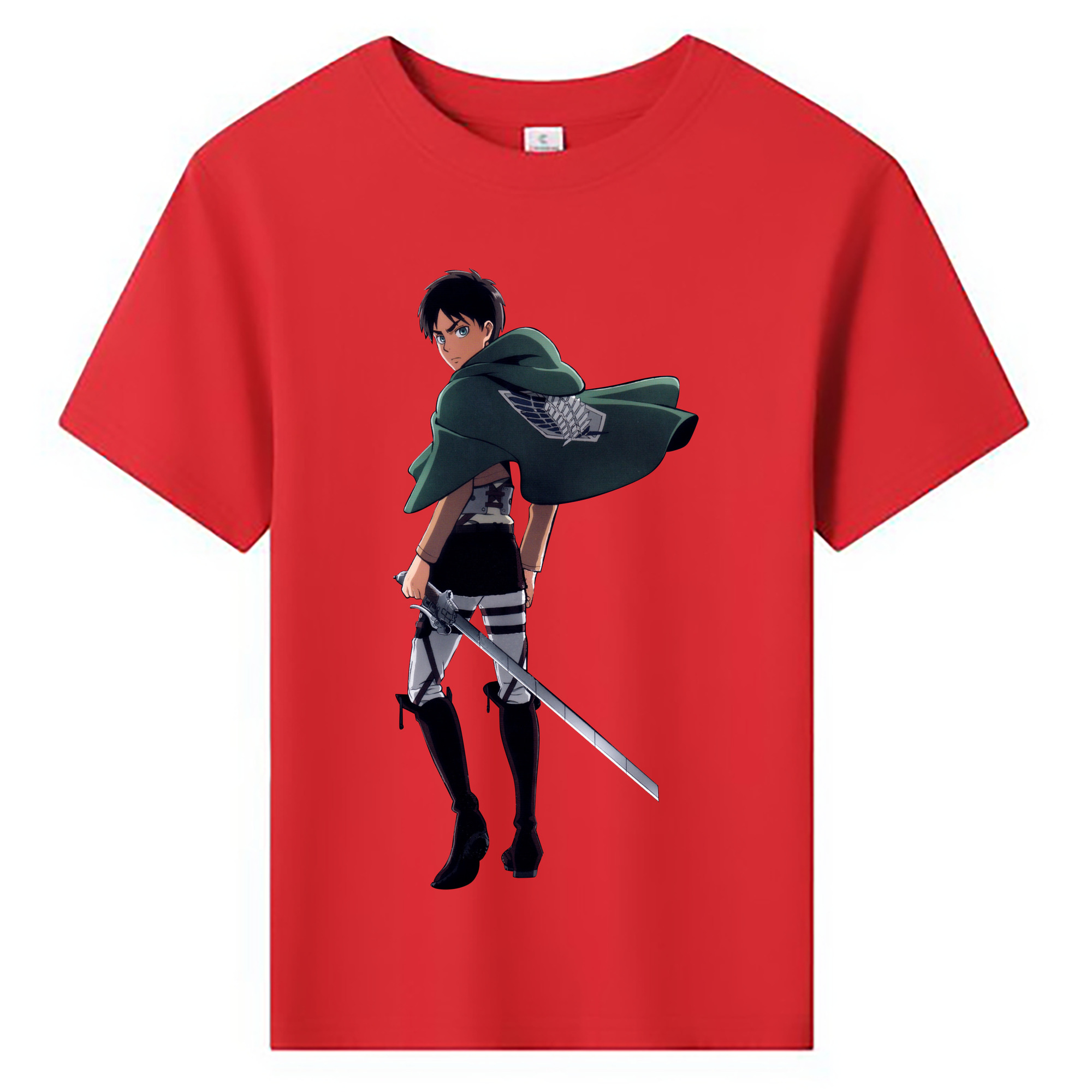 （画像用） 進撃の巨人 エレン･イェーガー Attack on Titan Eren Jäger 綿100％キッズTシャツ（フロントプリント）