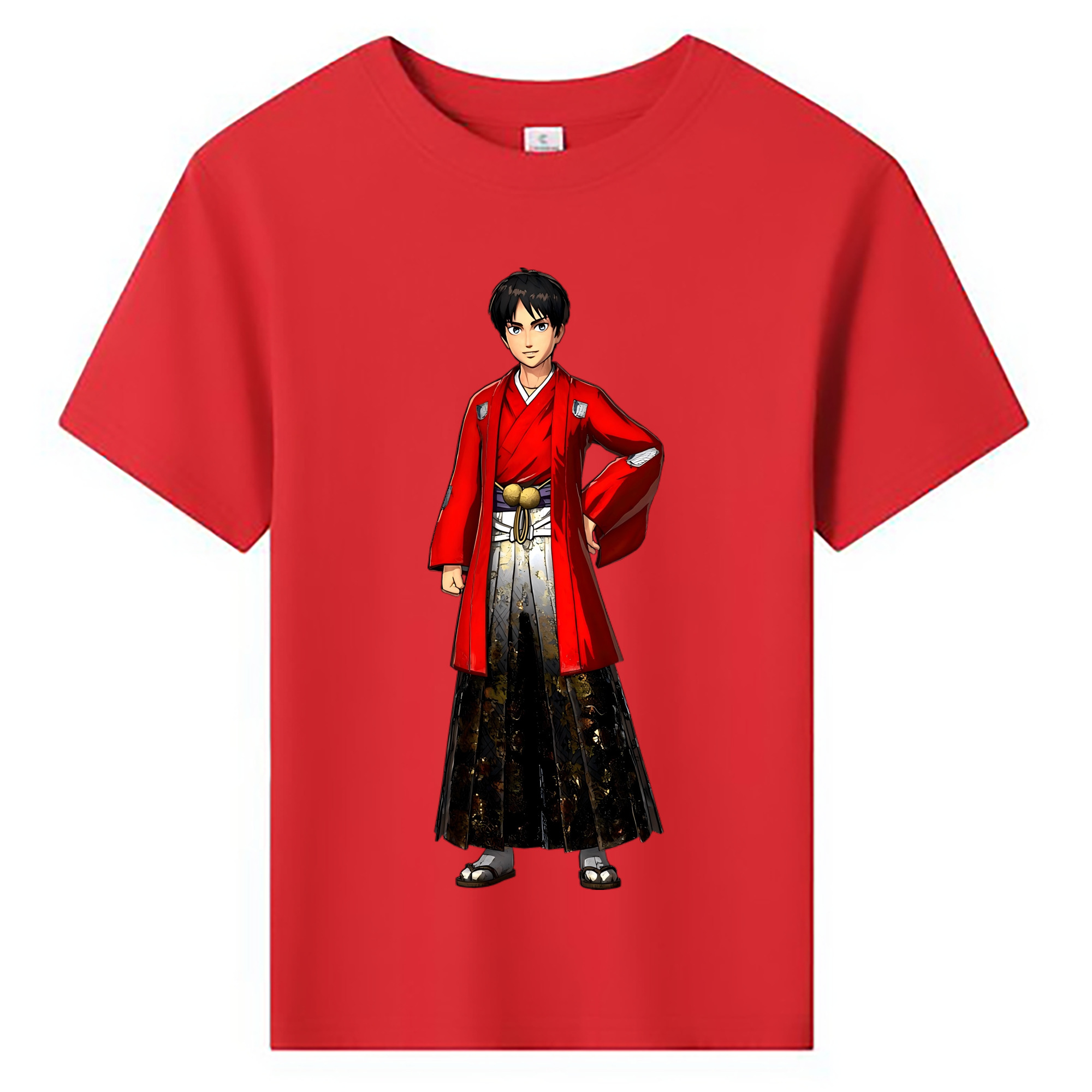 （画像用） 進撃の巨人 エレン･イェーガー Attack on Titan Eren Jäger 綿100％キッズTシャツ（フロントプリント）