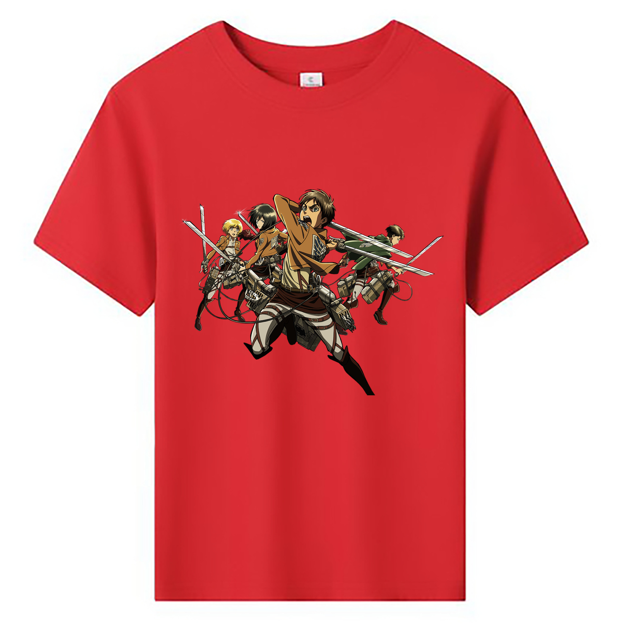 （画像用） 進撃の巨人 エレン･イェーガー Attack on Titan Eren Jäger 綿100％キッズTシャツ（フロントプリント）