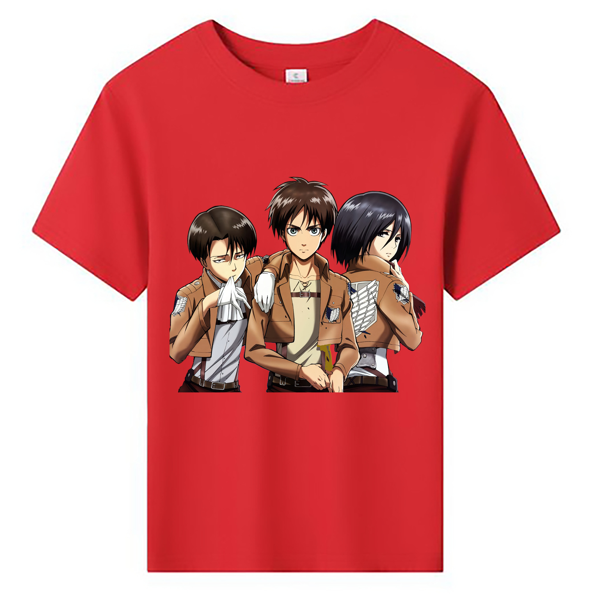 （画像用） 進撃の巨人 エレン･イェーガー Attack on Titan Eren Jäger 綿100％キッズTシャツ（フロントプリント）