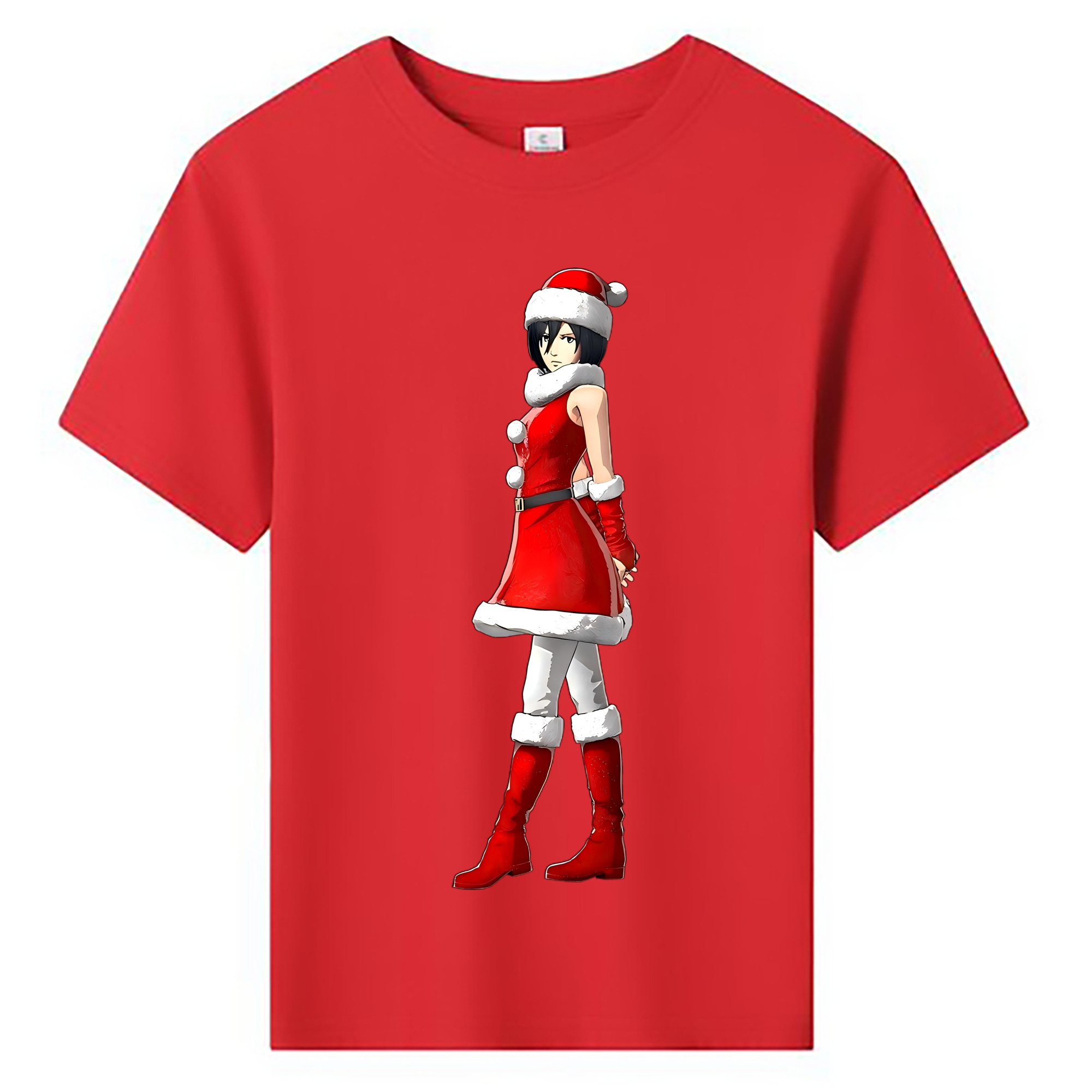 （画像用） 進撃の巨人 ミカサ·アッカーマン Attack on Titan Mikasa Ackerman 綿100％キッズTシャツ（フロントプリント）