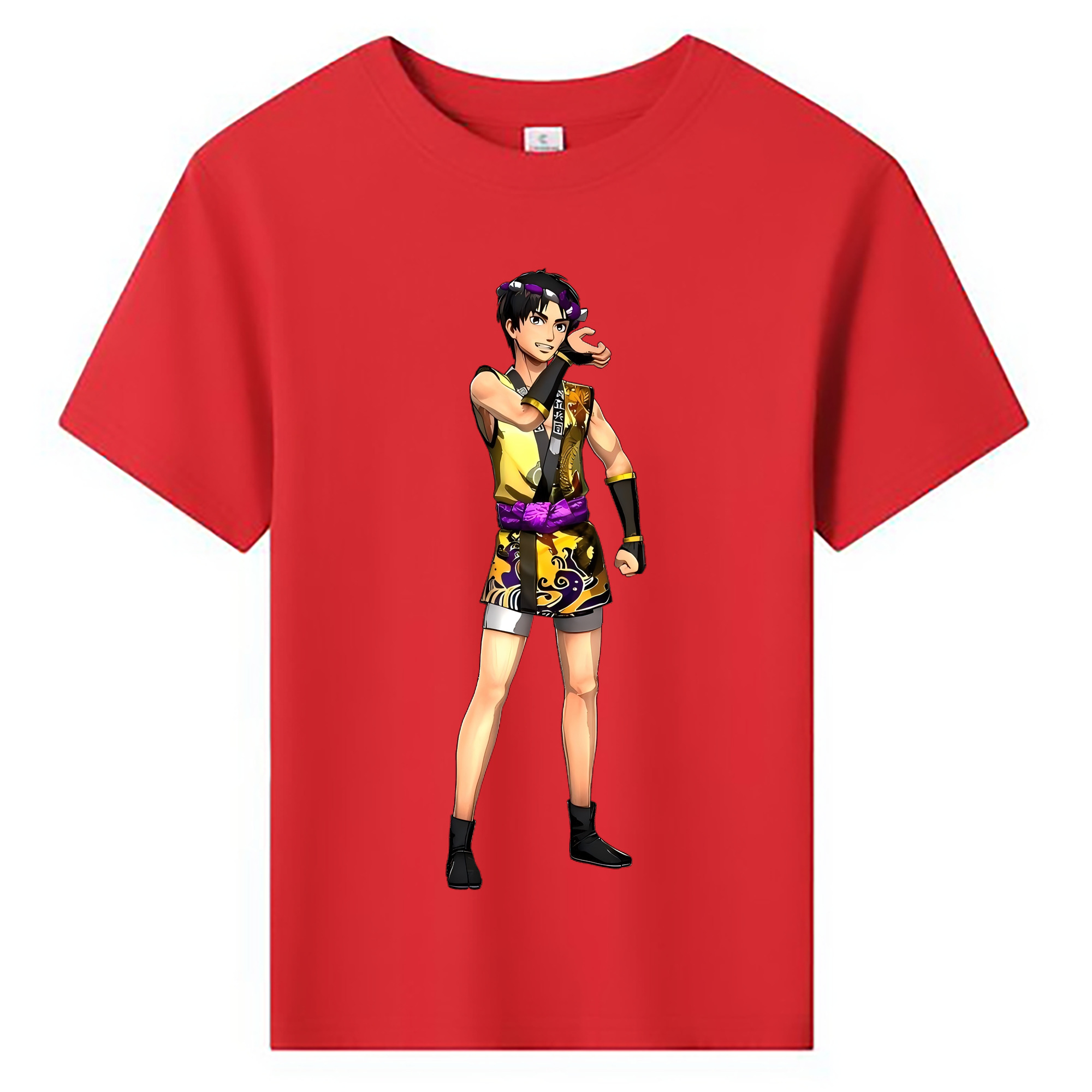 （画像用） 進撃の巨人 リヴァイ·アッカーマン Attack on Titan Levi Ackerman 綿100％キッズTシャツ（フロントプリント）