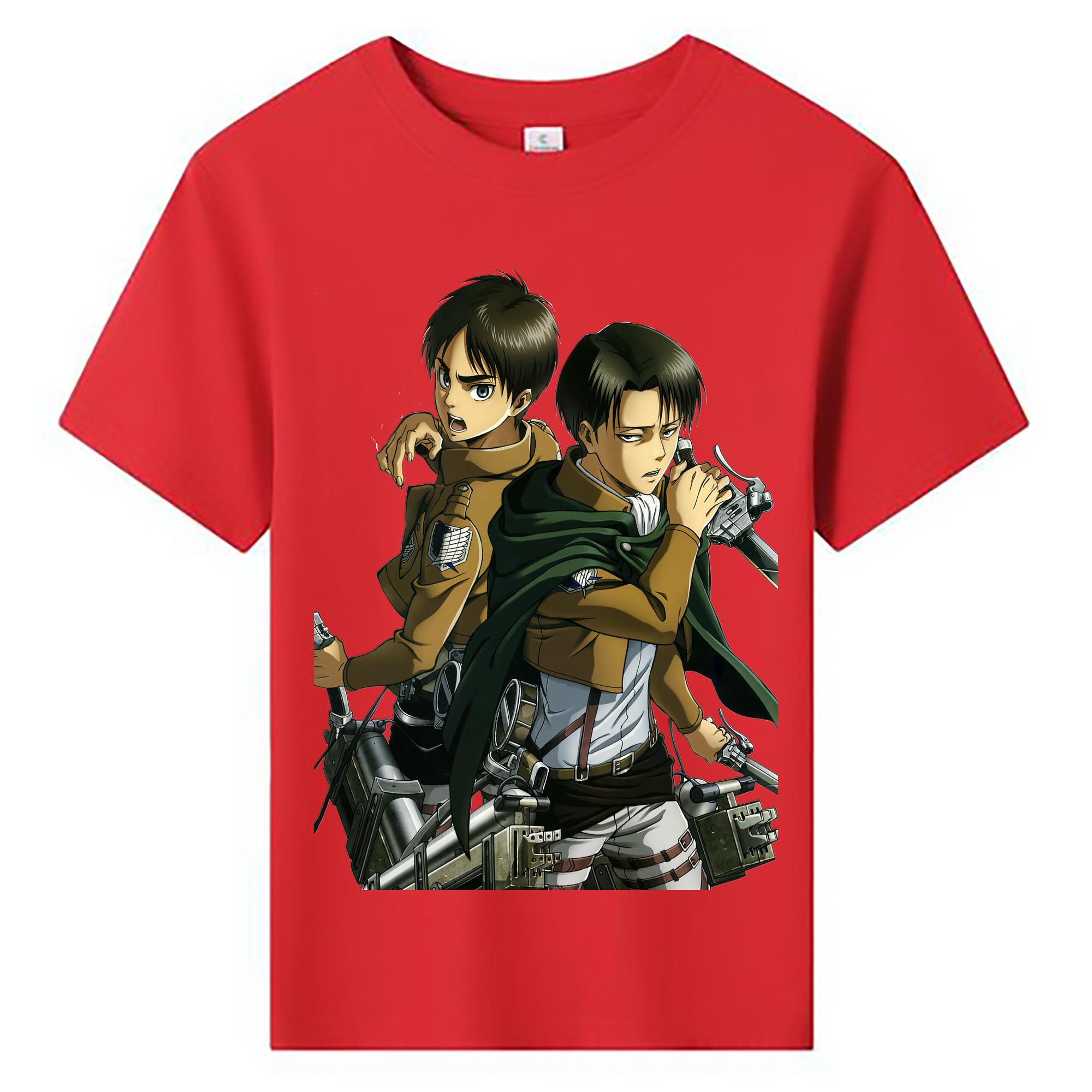 （画像用） 進撃の巨人 リヴァイ·アッカーマン Attack on Titan Levi Ackerman 綿100％キッズTシャツ（フロントプリント）