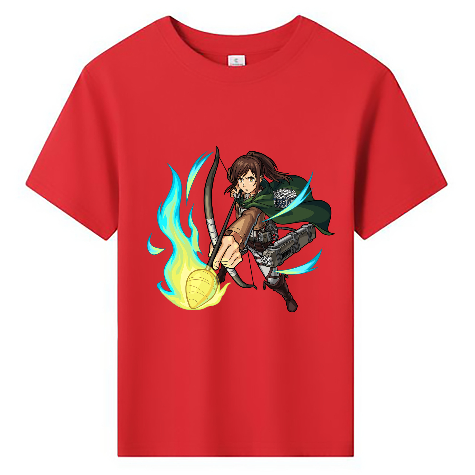 （画像用） 進撃の巨人 サシャ·ブラウス Attack on Titan Sasha Blaus 綿100％キッズTシャツ（フロントプリント）