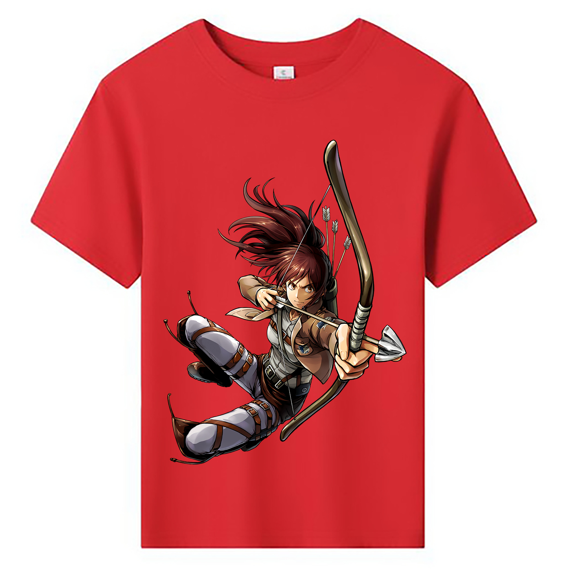 （画像用） 進撃の巨人 サシャ·ブラウス Attack on Titan Sasha Blaus 綿100％キッズTシャツ（フロントプリント）