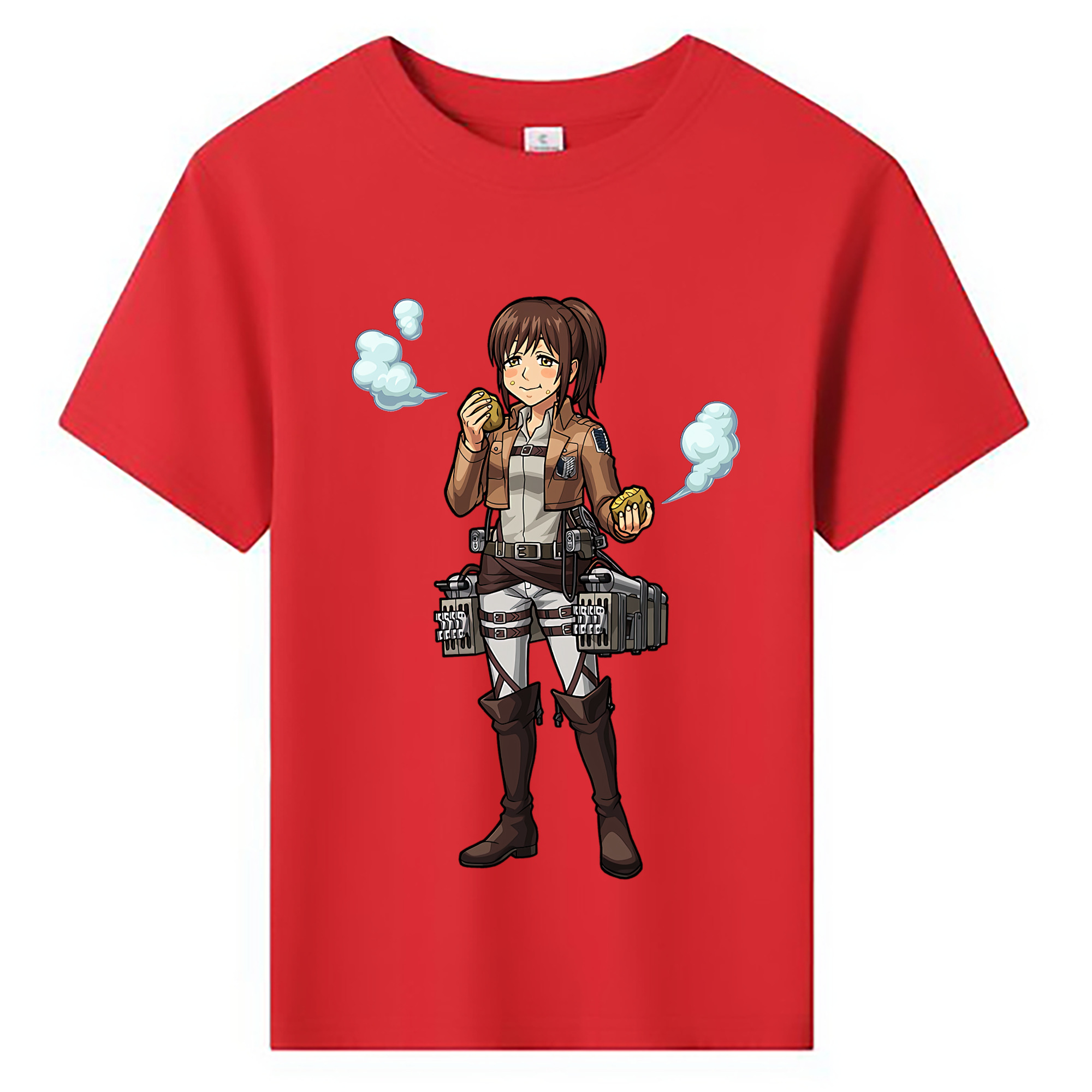 （画像用） 進撃の巨人 サシャ·ブラウス Attack on Titan Sasha Blaus 綿100％キッズTシャツ（フロントプリント）