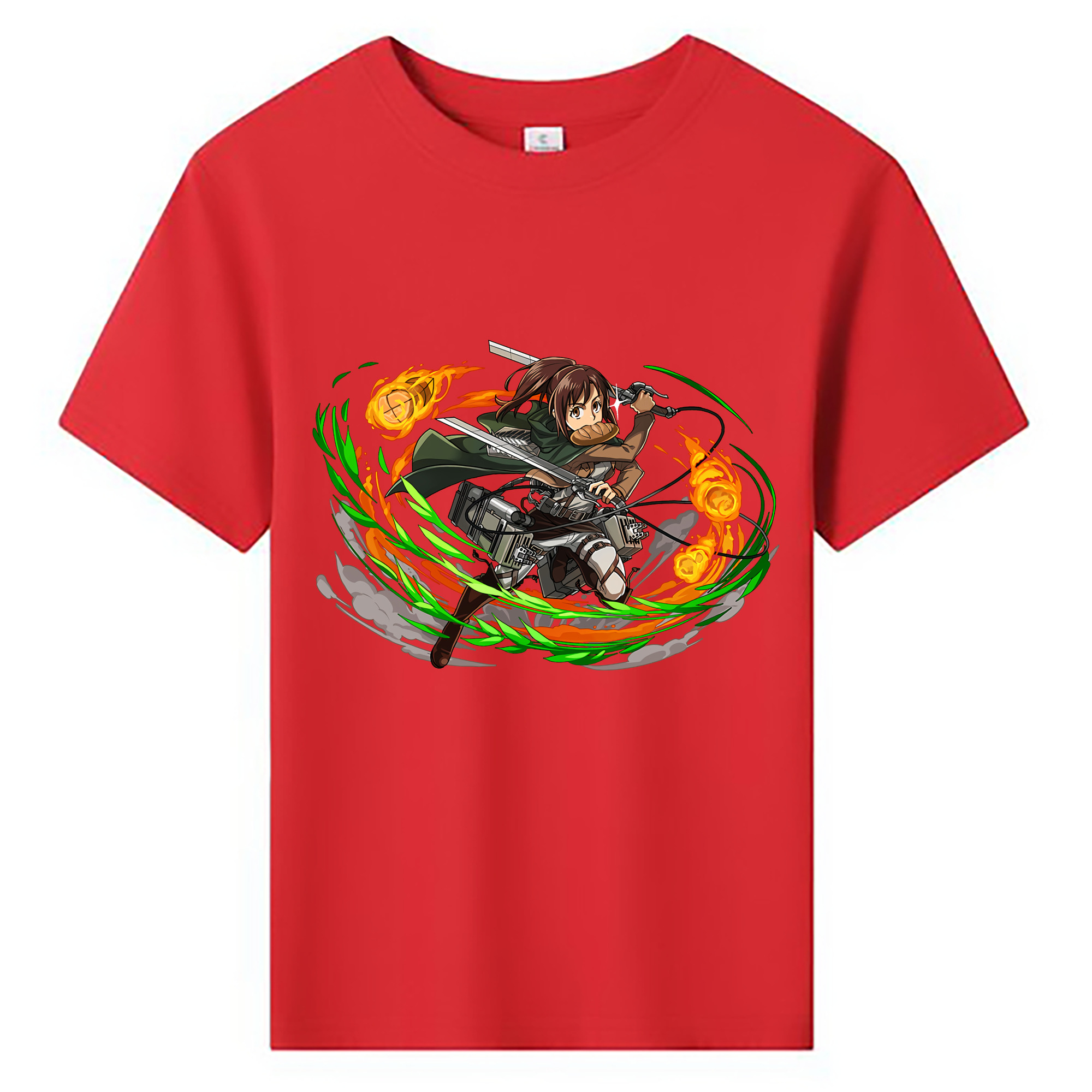 （画像用） 進撃の巨人 サシャ·ブラウス Attack on Titan Sasha Blaus 綿100％キッズTシャツ（フロントプリント）