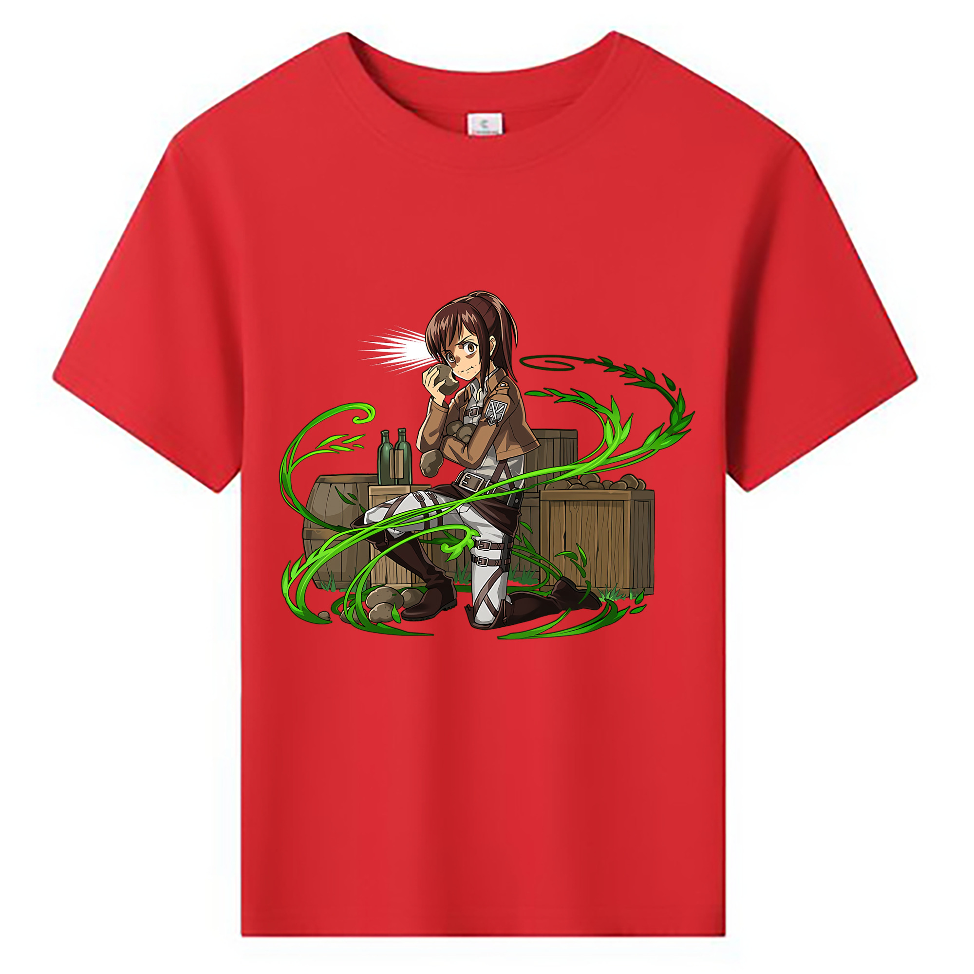 （画像用） 進撃の巨人 サシャ·ブラウス Attack on Titan Sasha Blaus 綿100％キッズTシャツ（フロントプリント）