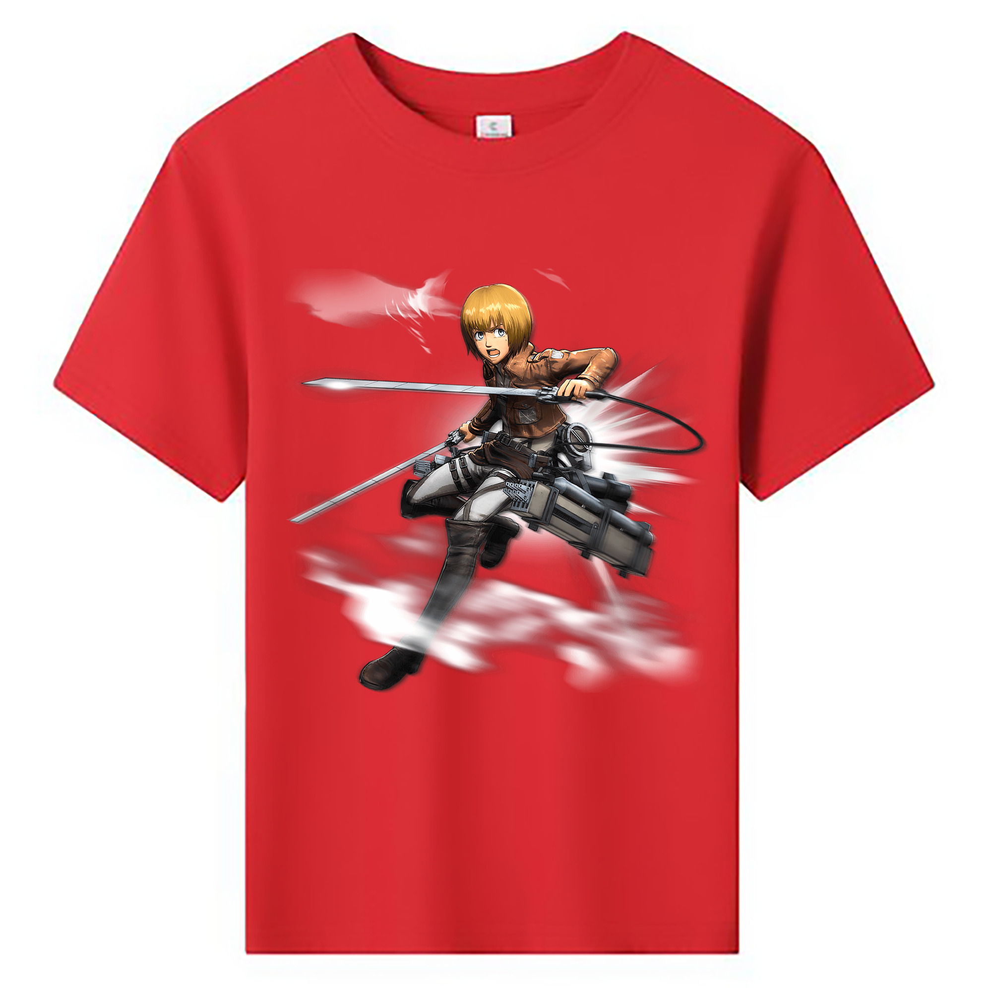 （画像用） 進撃の巨人 アルミン·アルレルト Attack on Titan Armin Arlert 綿100％キッズTシャツ（フロントプリント）