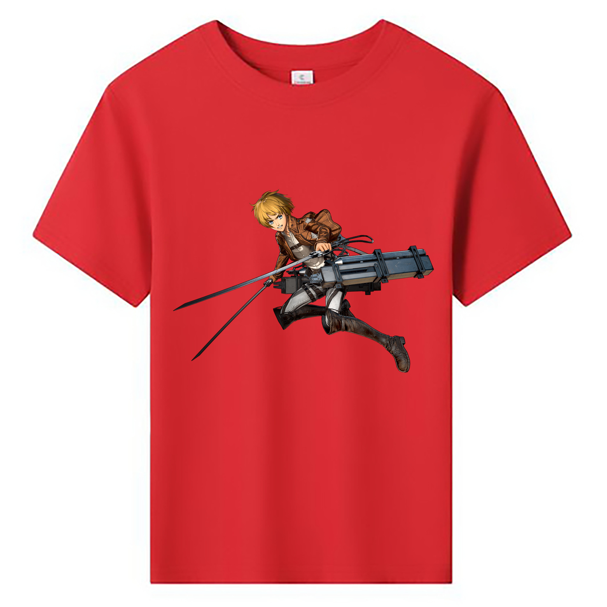 （画像用） 進撃の巨人 アルミン·アルレルト Attack on Titan Armin Arlert 綿100％キッズTシャツ（フロントプリント）
