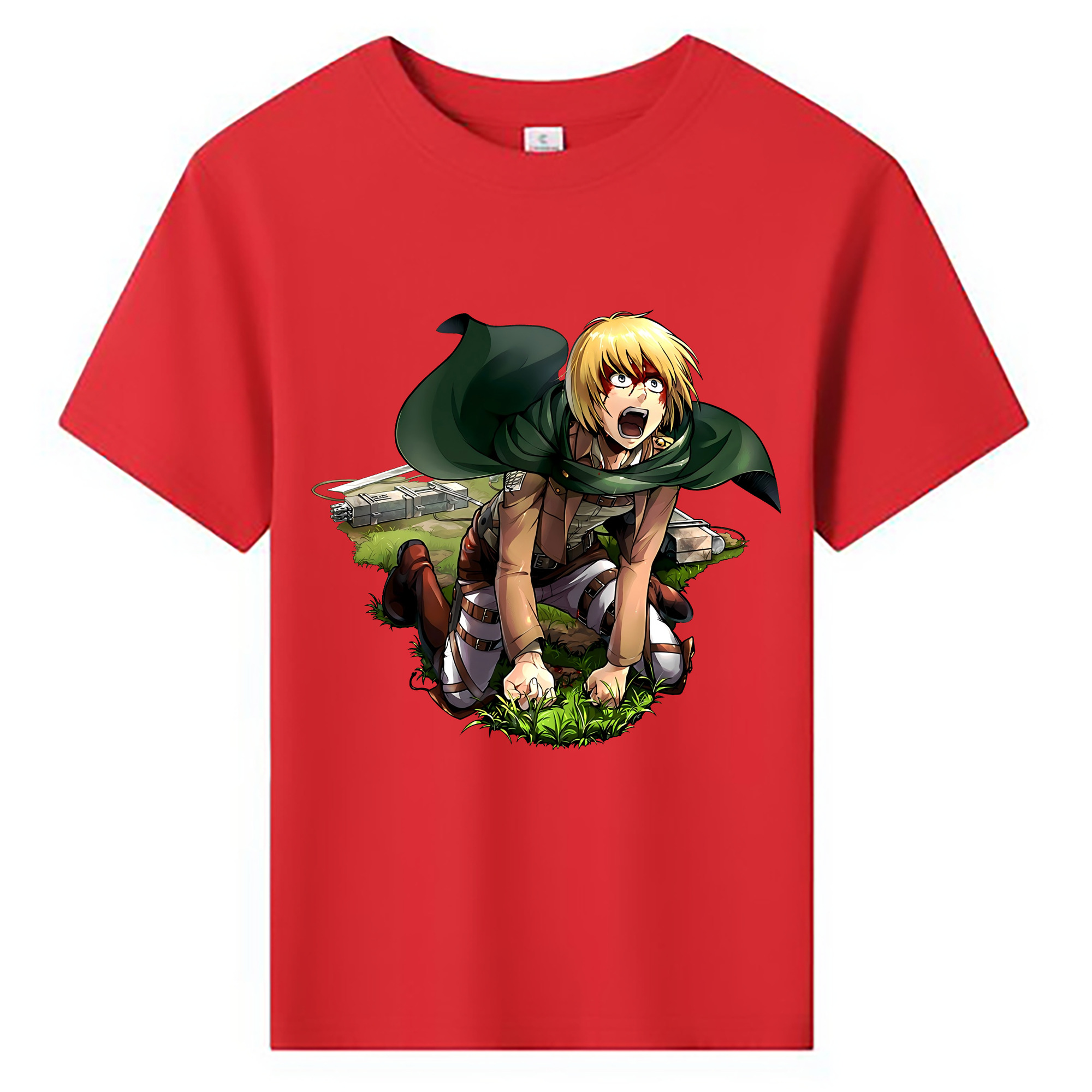 （画像用） 進撃の巨人 アルミン·アルレルト Attack on Titan Armin Arlert 綿100％キッズTシャツ（フロントプリント）