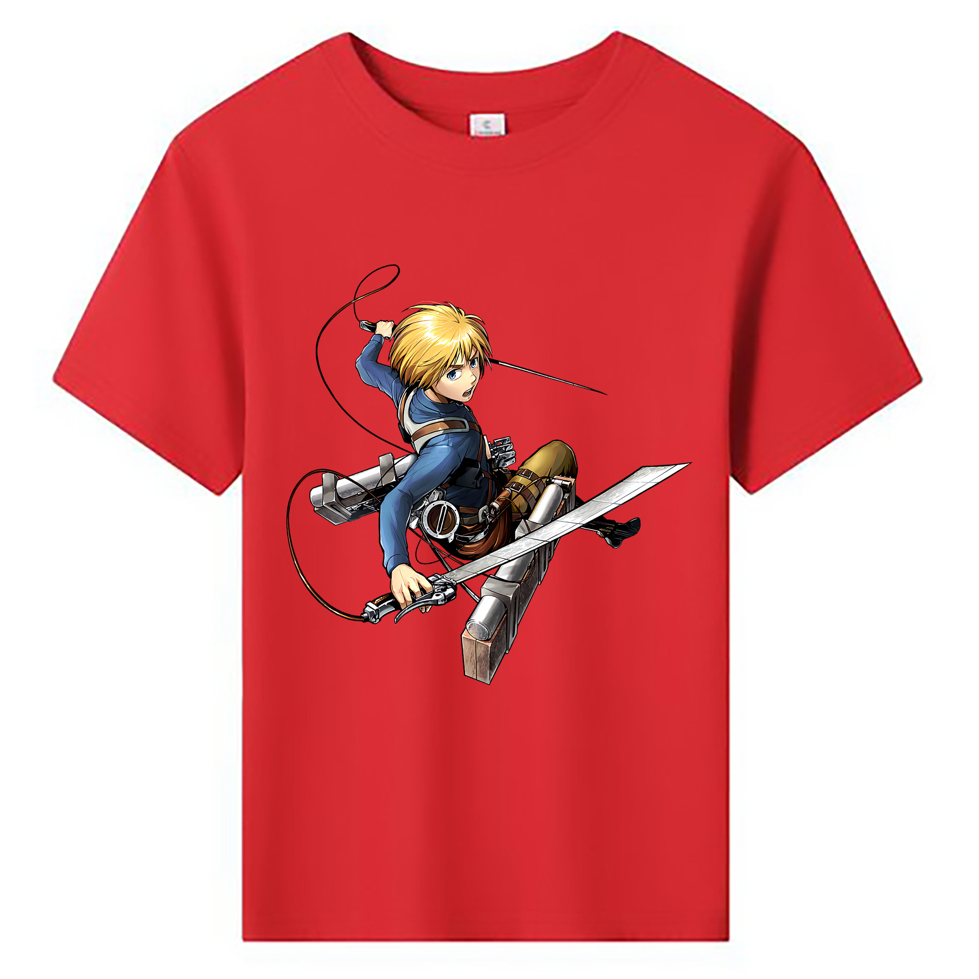 （画像用） 進撃の巨人 アルミン·アルレルト Attack on Titan Armin Arlert 綿100％キッズTシャツ（フロントプリント）