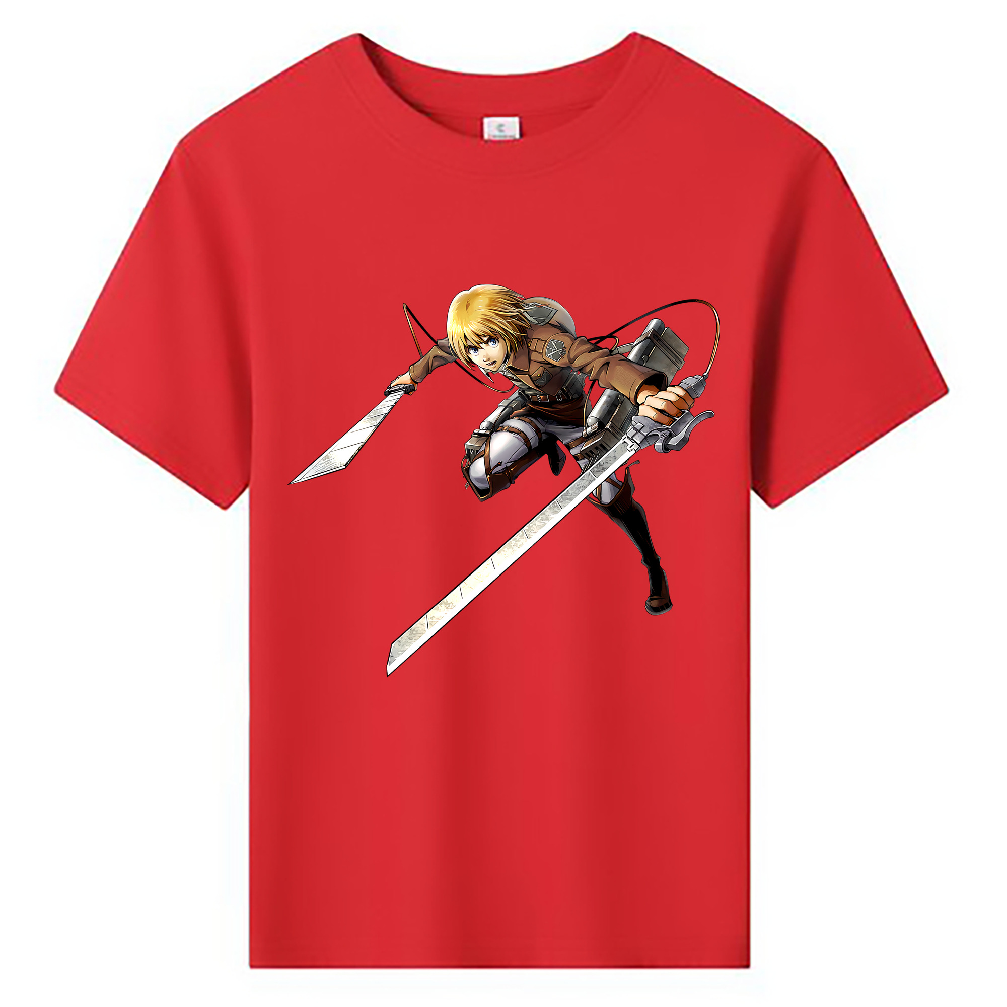 （画像用） 進撃の巨人 アルミン·アルレルト Attack on Titan Armin Arlert 綿100％キッズTシャツ（フロントプリント）